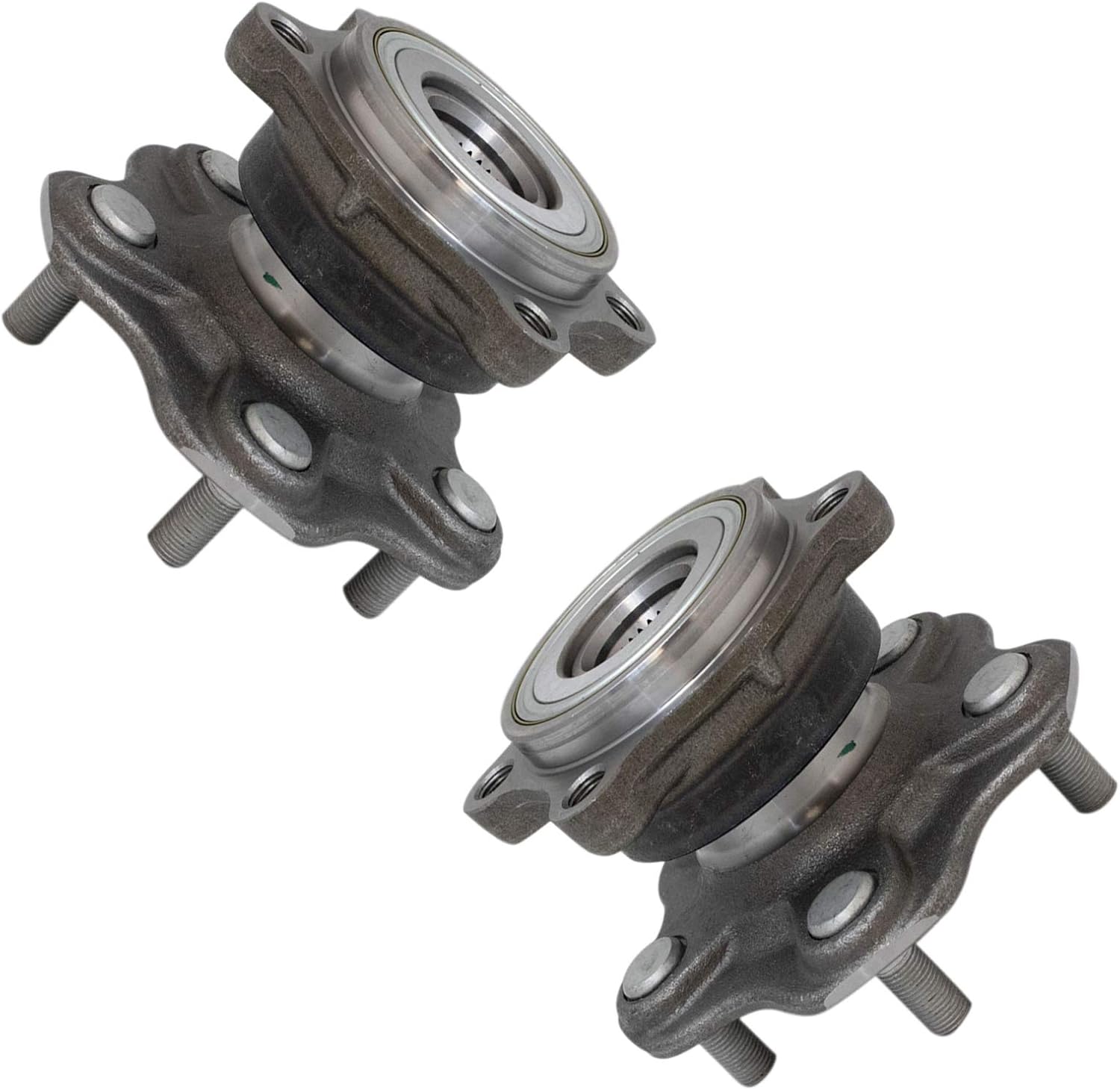 TRQ Rear Left and Right Wheel Bearing and Hub Assembly 2 Piece Set Compatible with 2003-2006 Infiniti G35 / 2007 G35 Coupe Only / 2003-2009 Nissan 350Z - Image 3