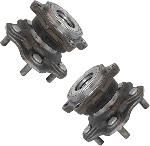 TRQ Juego de rodamientos de rueda preprensados traseros y conjunto de cubo para Nissan 350Z 2003-2009  Infiniti G35 2003-2007