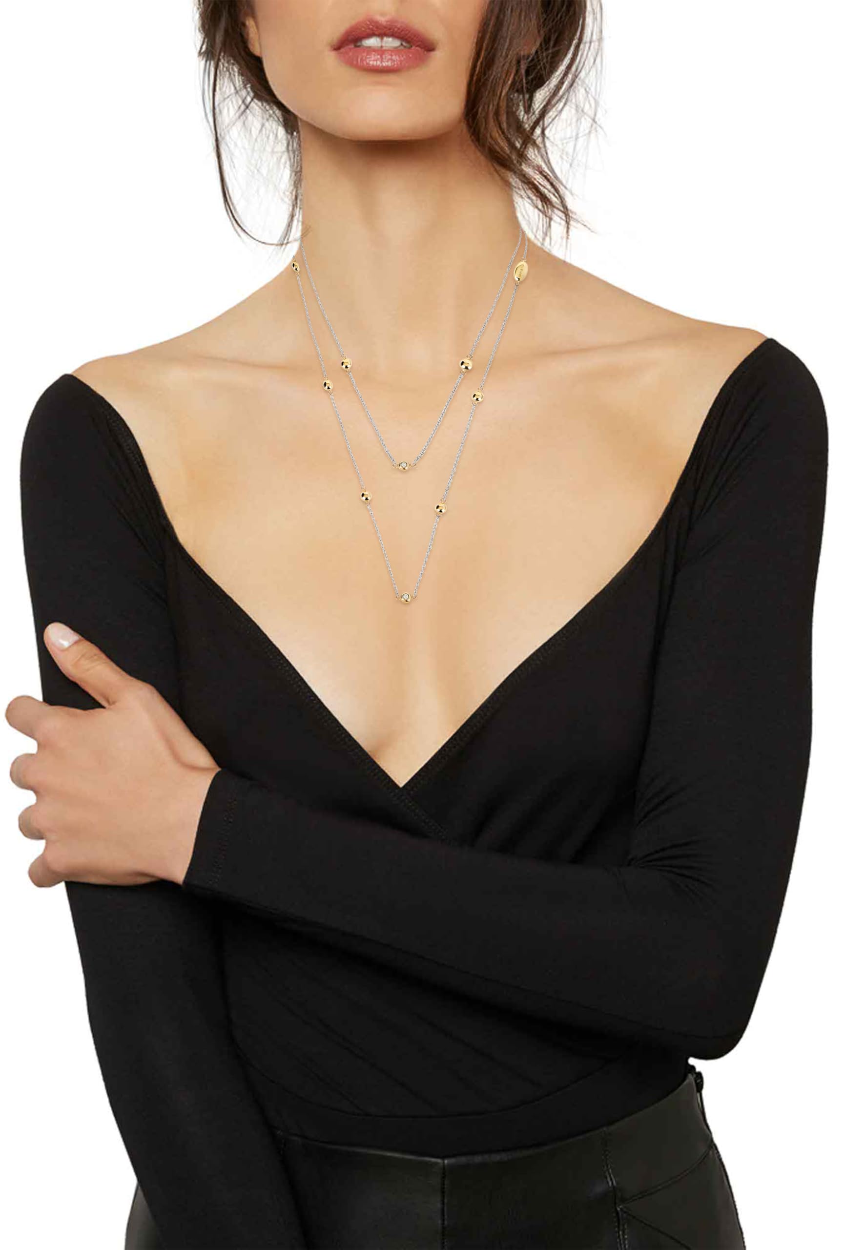Breil, Collana Donna in Acciaio, Cristalli | Collezione MOONLIGHT, Collana, Dimensione 54 cm, Gioiello idee regalo donna