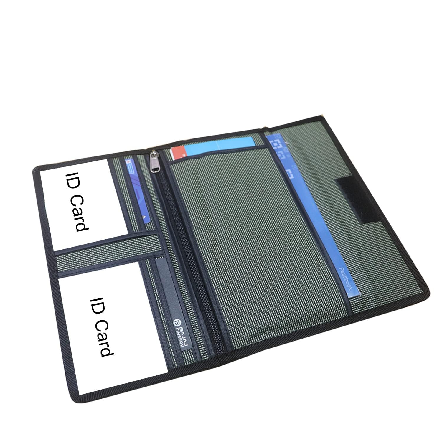 HCS Cheque Book Holder Passport Passbook Holder Wallet Credit and Debit Card Holder Multi Pocket Expanding Zip Pouch Travel Organizer Bag Case for Small Accessories 2