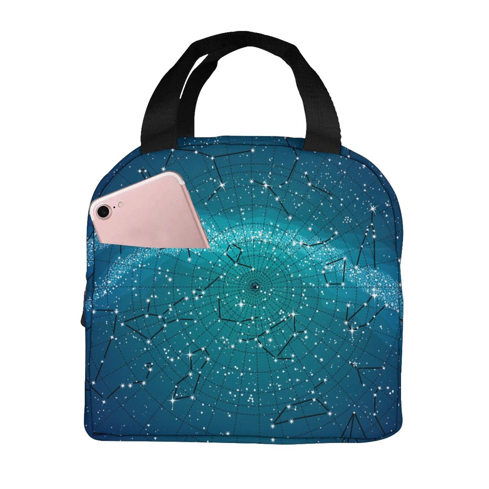 Amazon｜ランチバッグ 保冷 保温 幻 星座 星 キラキラ お弁当