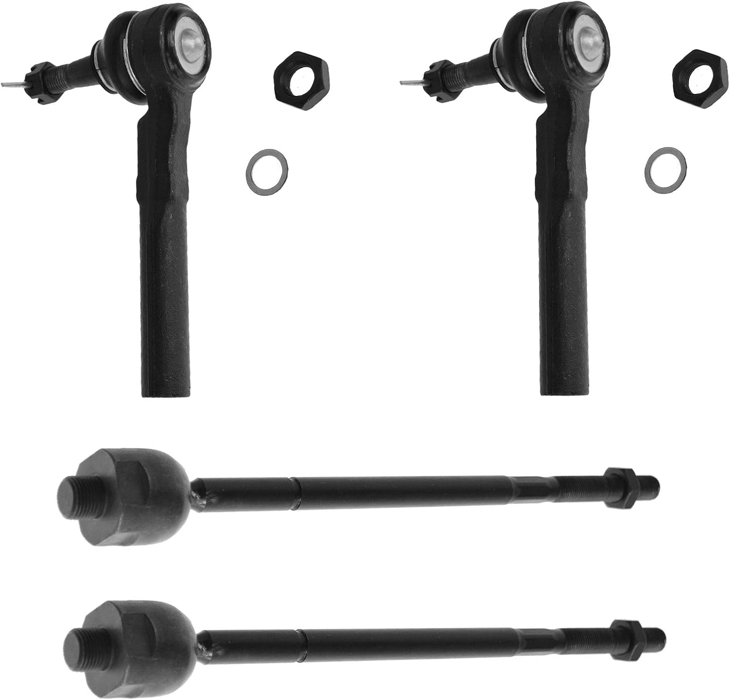 TRQ Front Tie Rod Set Compatible with 2002-2007 Buick Rendezvous 2001-2005 Pontiac Aztek 2005-2006 Montana