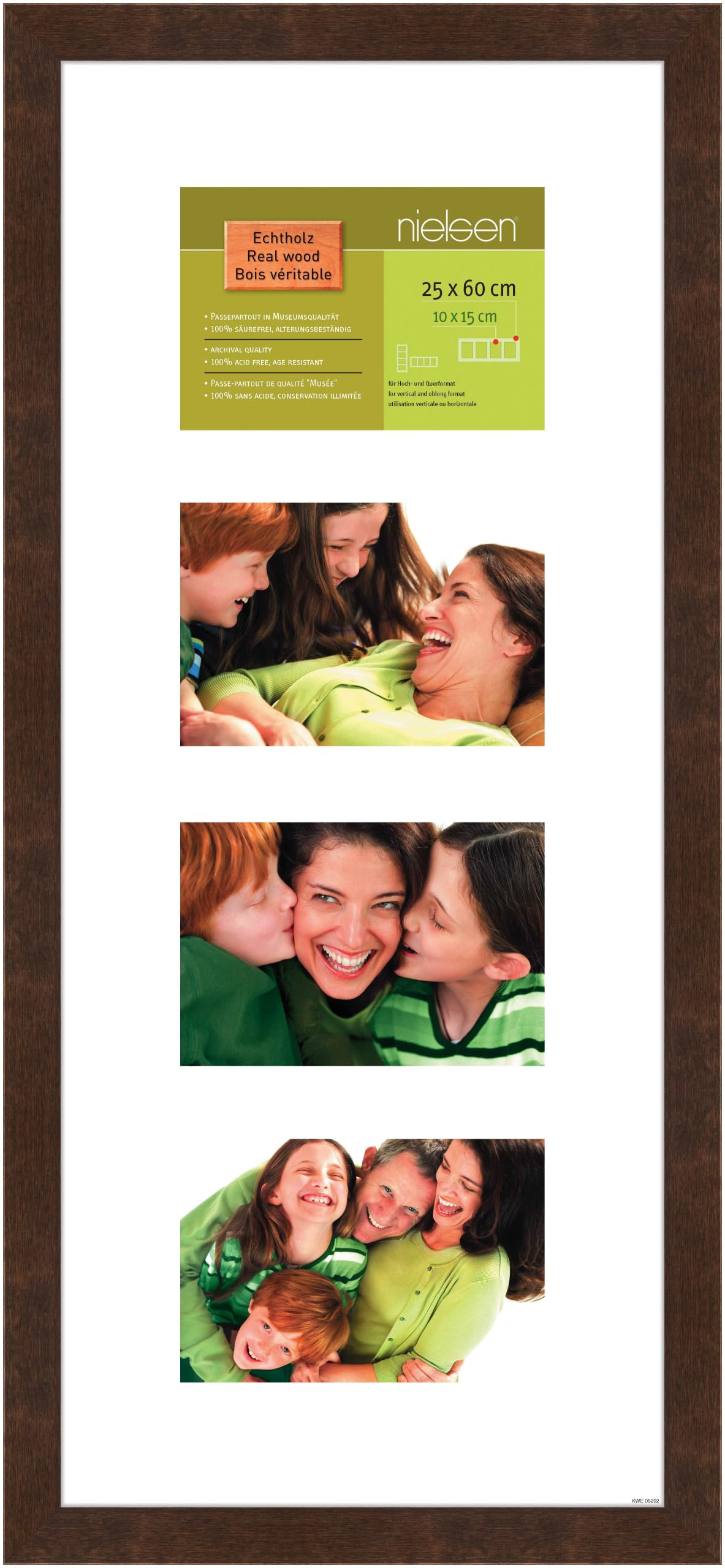 Cadre en bois Nielsen Essential 25x60 cm palissandre pour affiche et photo