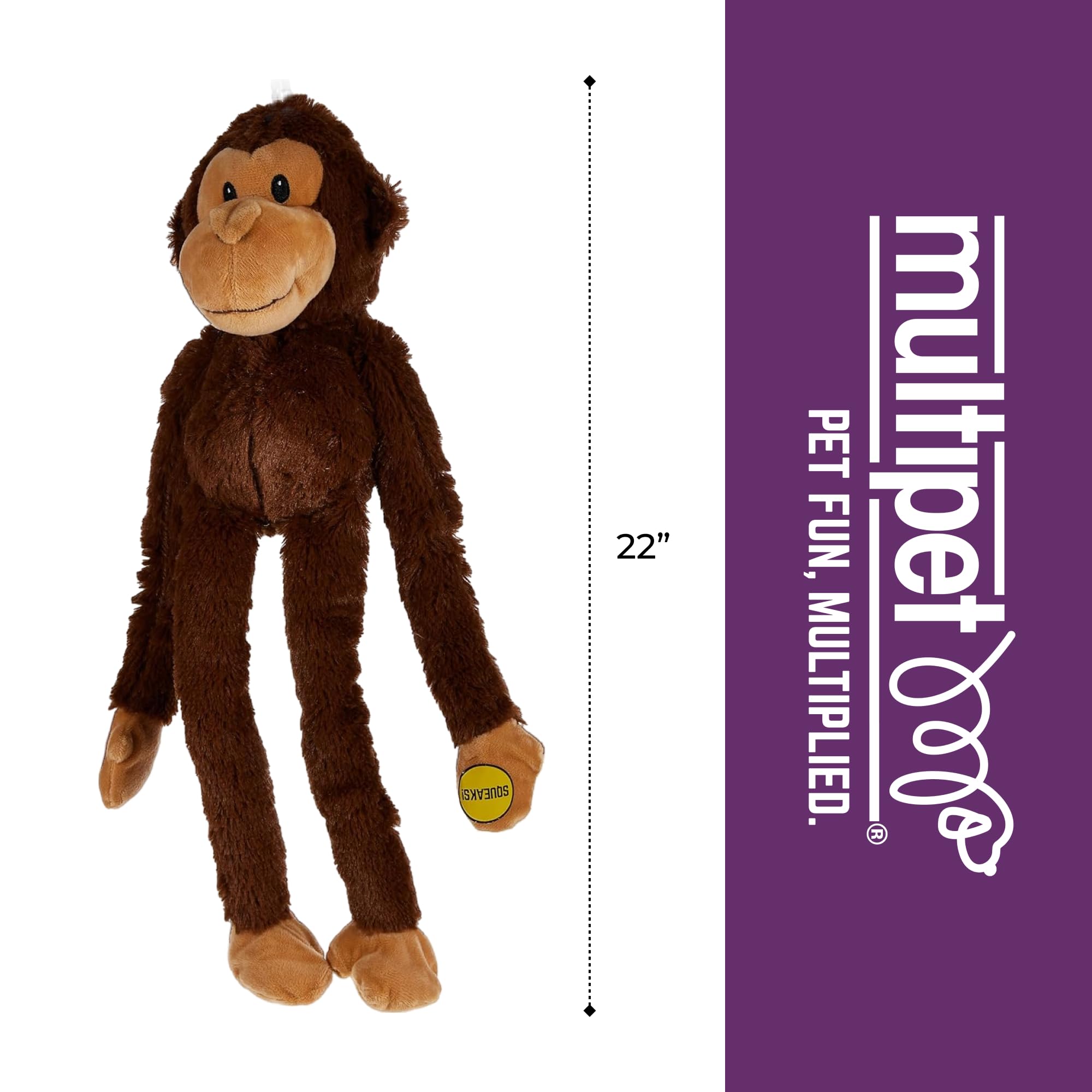 Pet Supplies : Pet Squeak Toys : Multipet Swingin' Safari Monkey