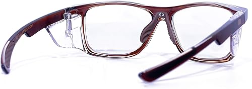 Miniatura 4 de RETS Anteojos de seguridad antivaho  Gafas protectoras elegantes de moda con protectores laterales transparentes  ANSI Z87.1  Gafas de seguridad