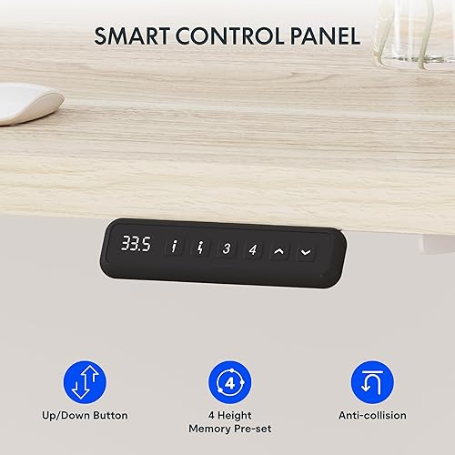 Miniatura 56 de FLEXISPOT Escritorio de esquina profesional con motor dual en forma de L, escritorio eléctrico de pie, escritorio de pie con altura ajustable, mesa