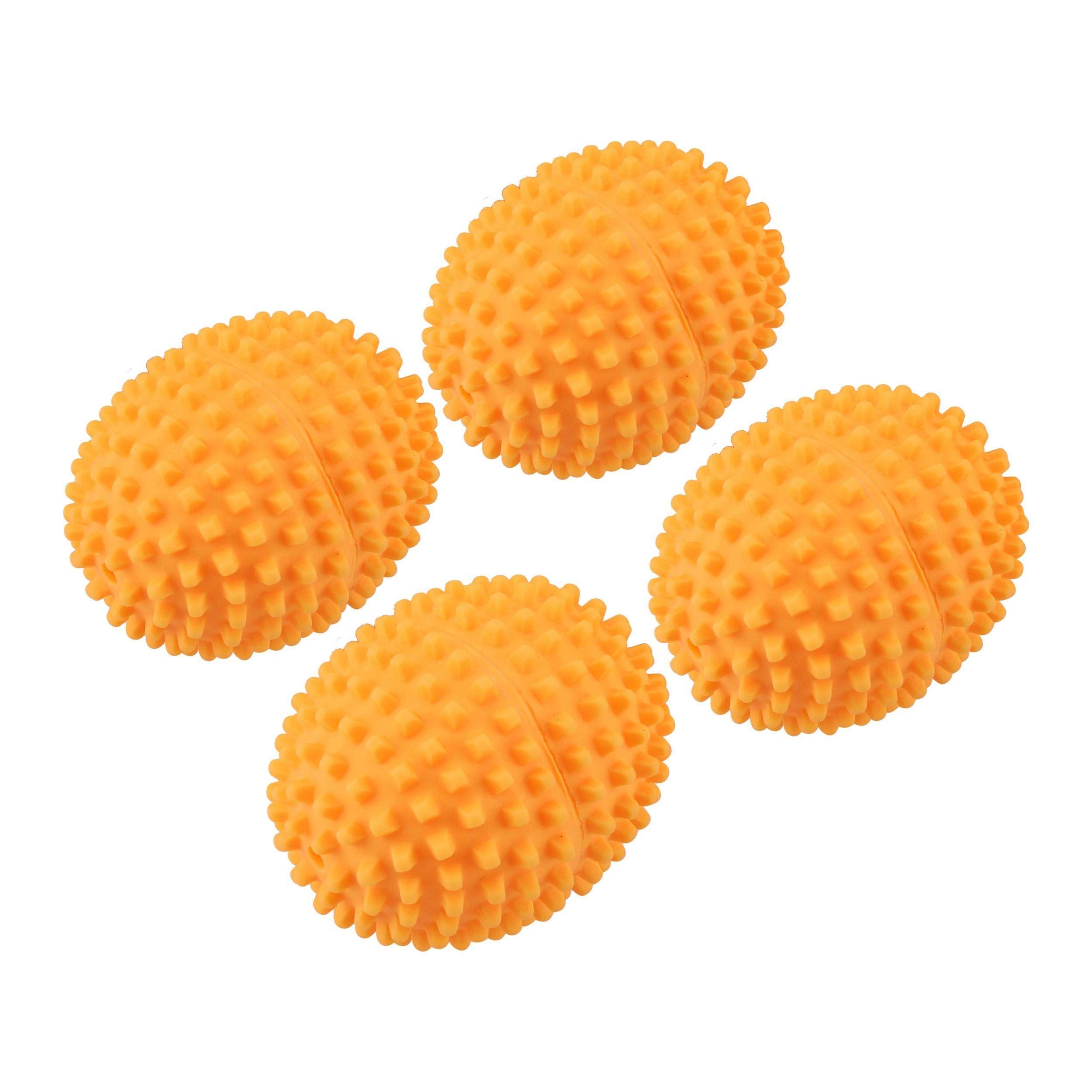 KSTE Secador de bolas - 4pcs / set Orange reutilizables bolas del secador, lavado de lavandería secado de la bola for el hogar Ropa de limpieza.
