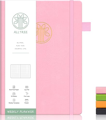 Agenda semanal sin fecha, cuaderno de objetivos semanales, planificador semanal de listas de tareas ALLTREE, planificador semanal