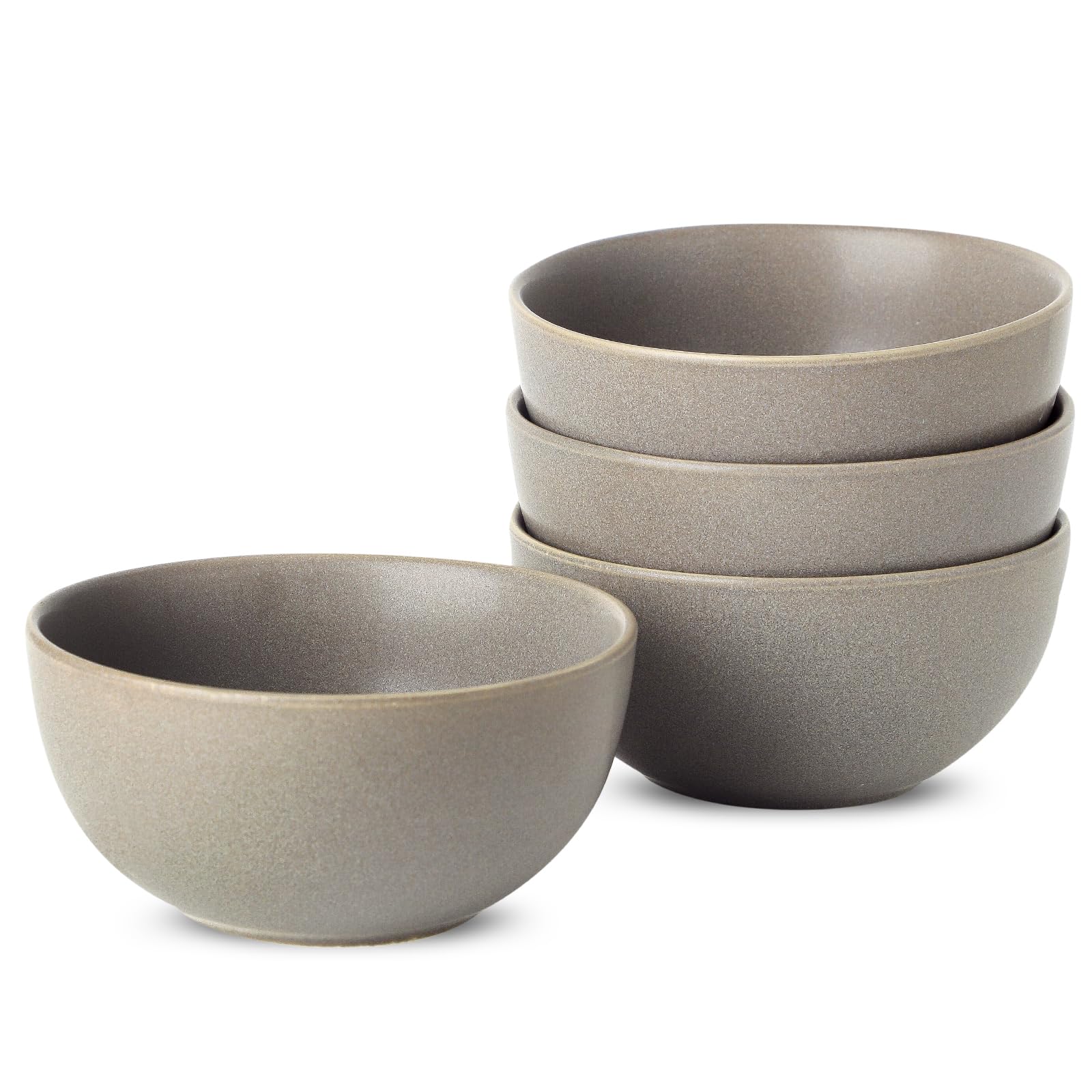 Cereal Bowls Set of 4, 24 oz Ceramic Bowls for Kitchen, Stoneware Soup Bowls for Salad, Ramen, Snack, Dessert, Unique Housewarming Gift, Dishwasher Microwave Safe, Matte Gray
