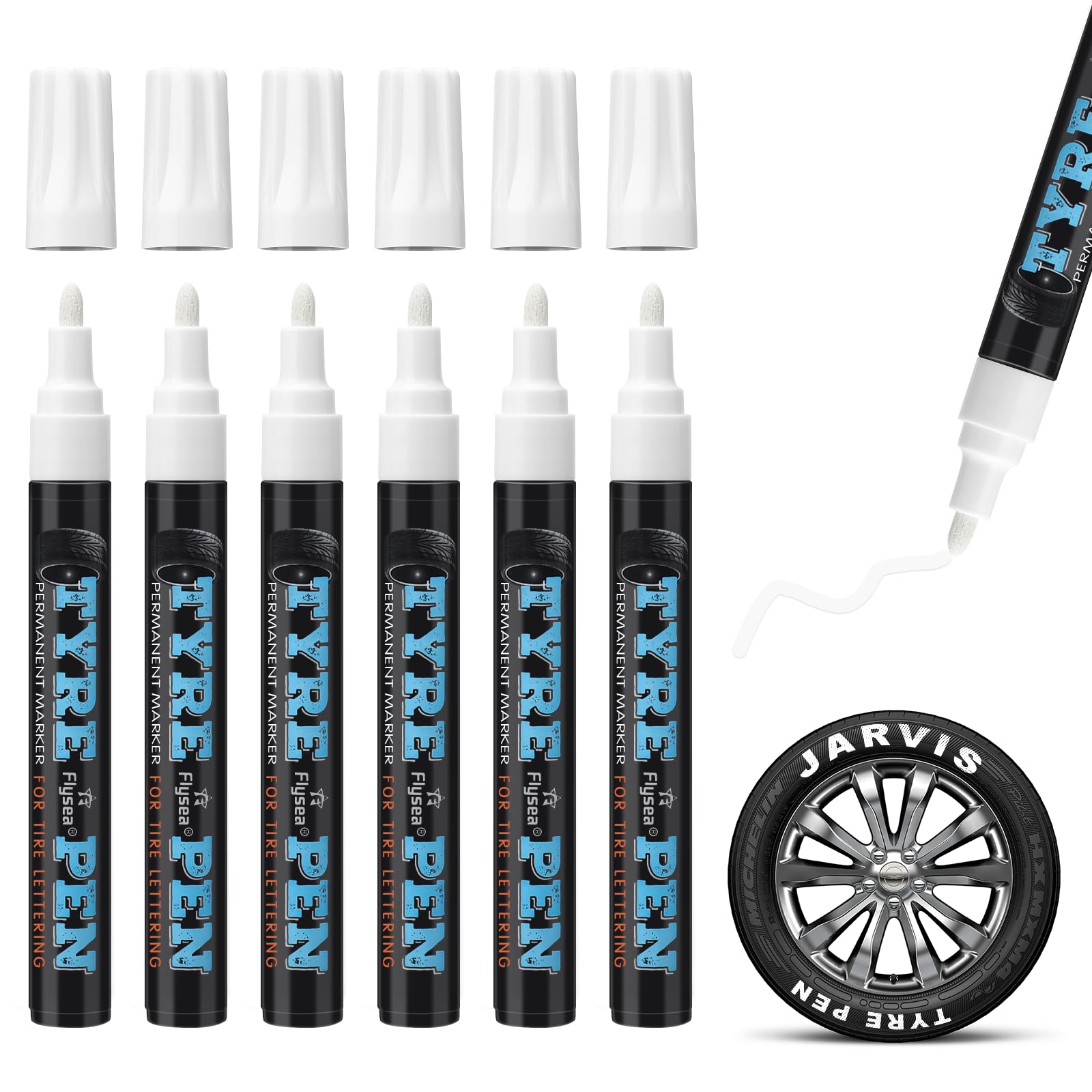 SELEAD Tire Marker White - 8 Pack Paint Pens For Car Tires Lettering, Premium - View #11