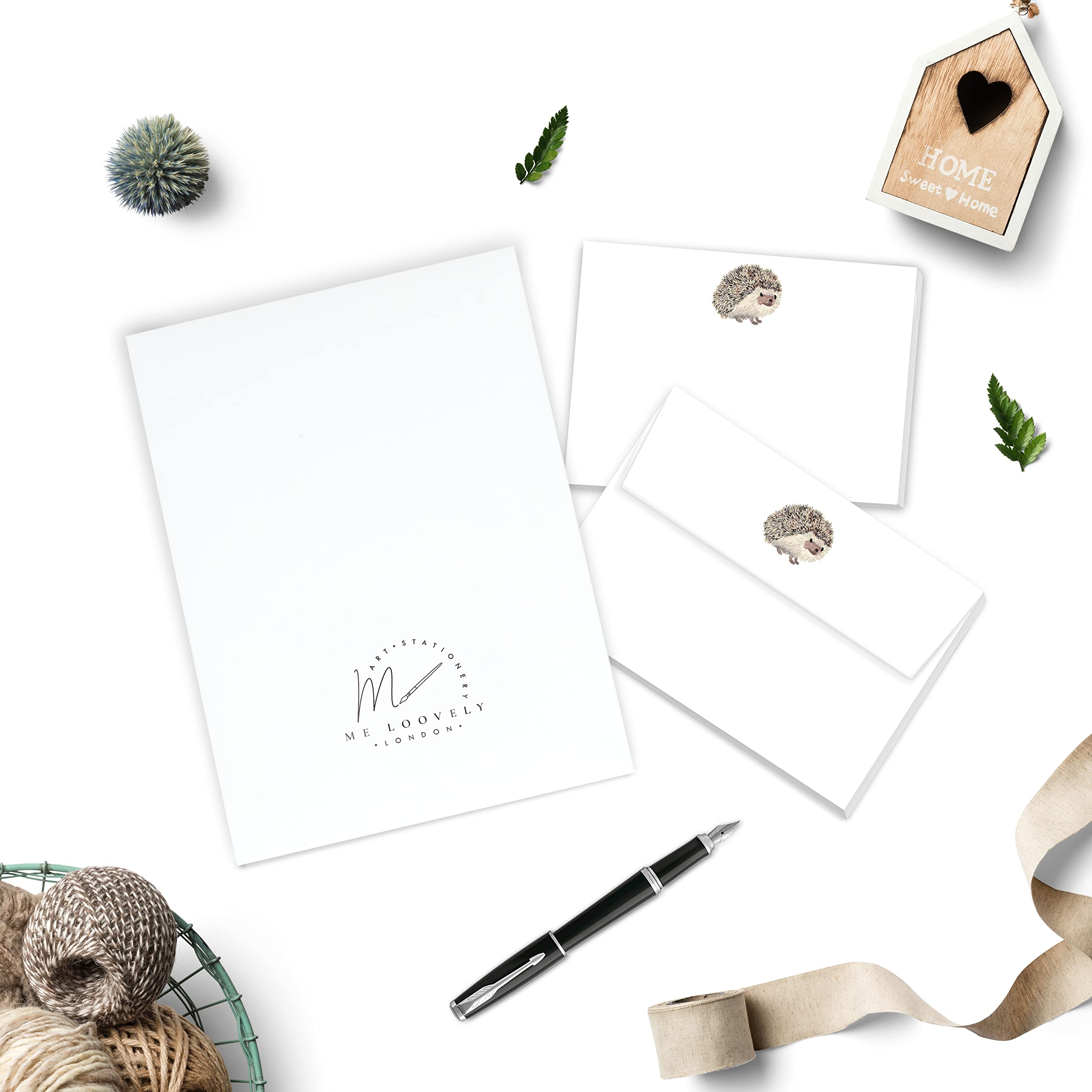 Me Loovely Hedgehog Notecard And Envelopes Sets All Occasion Flat