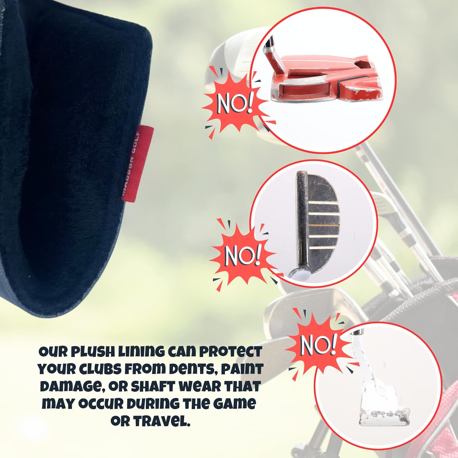 Funny Golf Club Covers for Putter, I Like Big Putts and I Cannot Lie headcovers, Funny Golf Headcover for putters, Golf Gifts for Men, Dad, and Women, Head Cover Great Golf Accessories for Men