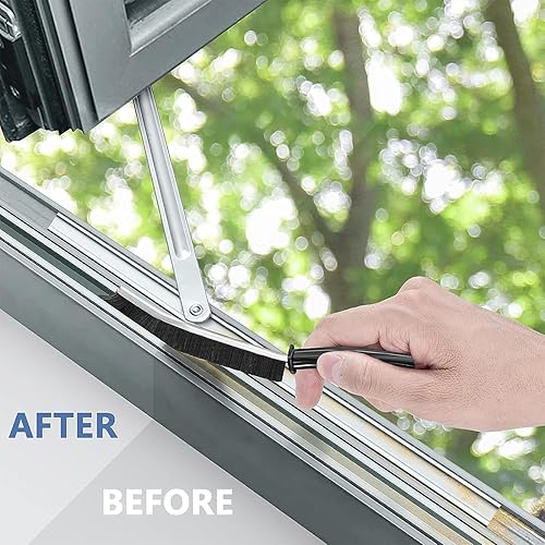 Miniatura 5 de Cepillo de limpieza de hendiduras de cerdas duras, herramienta de cepillo de limpieza de huecos, cepillo limpiador de lechada, cepillo de limpieza