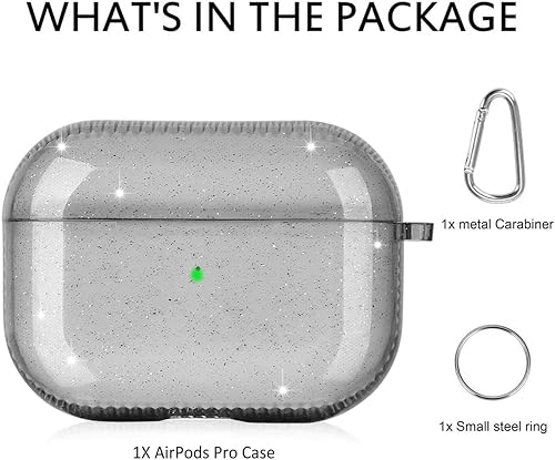 Miniatura 7 de KOREDA Funda compatible con AirPods Pro de 2 generación1 generación, funda protectora transparente de TPU suave y transparente a prueba de golpes,