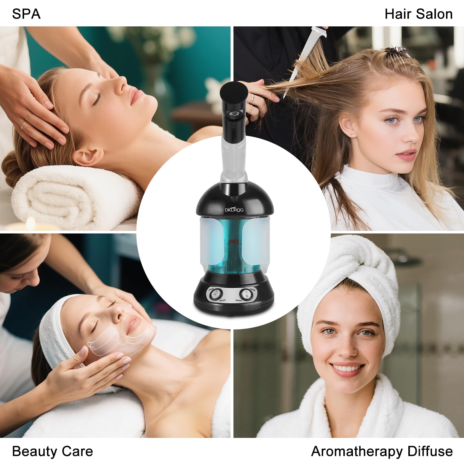 Facial Steamer with Extendable 360° Rotating Arm