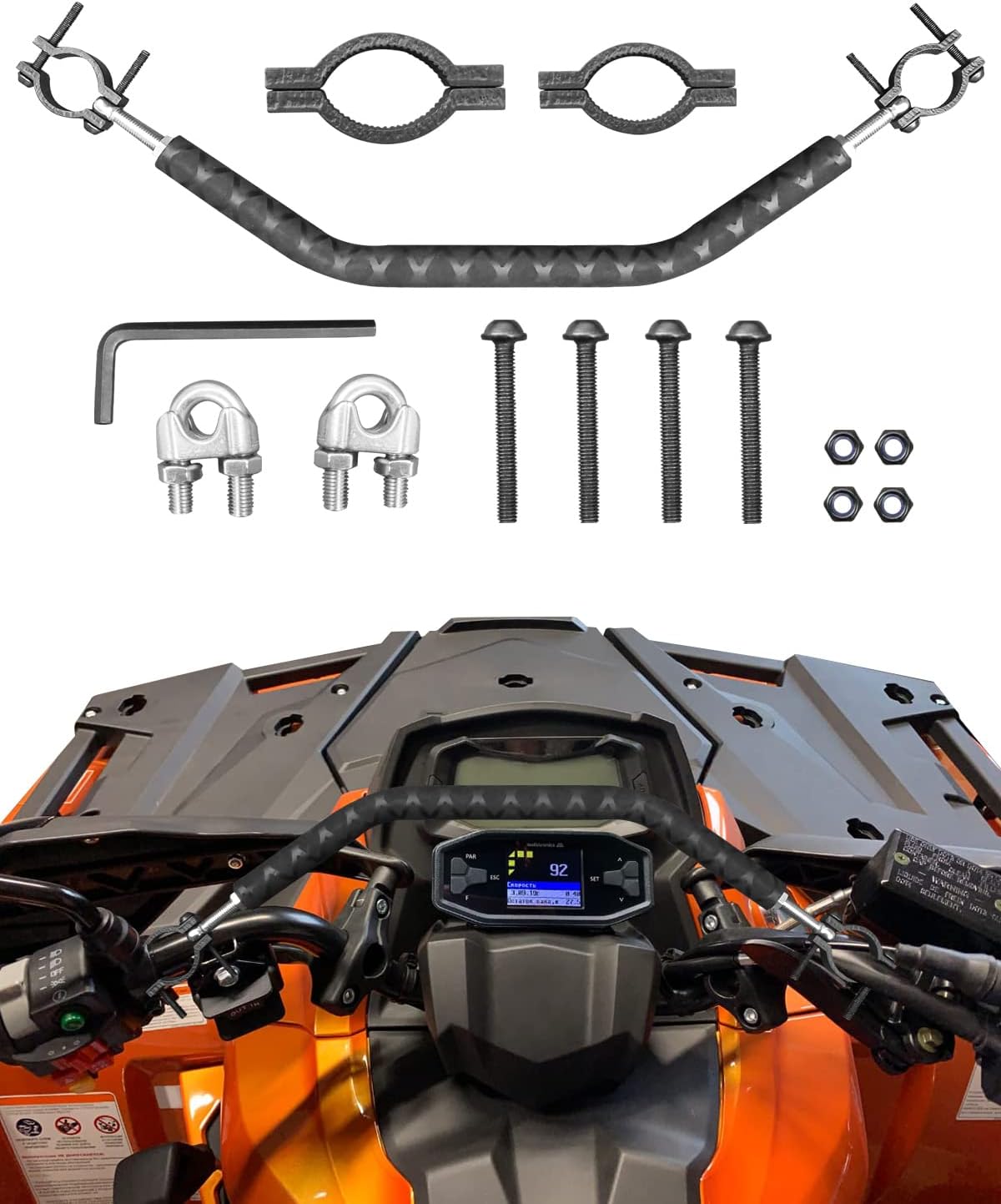 OCHIKI ATV Mud Strap, 7/811/8 Inch Motorcycle Handlebar Grab Straps Fit for Can Am