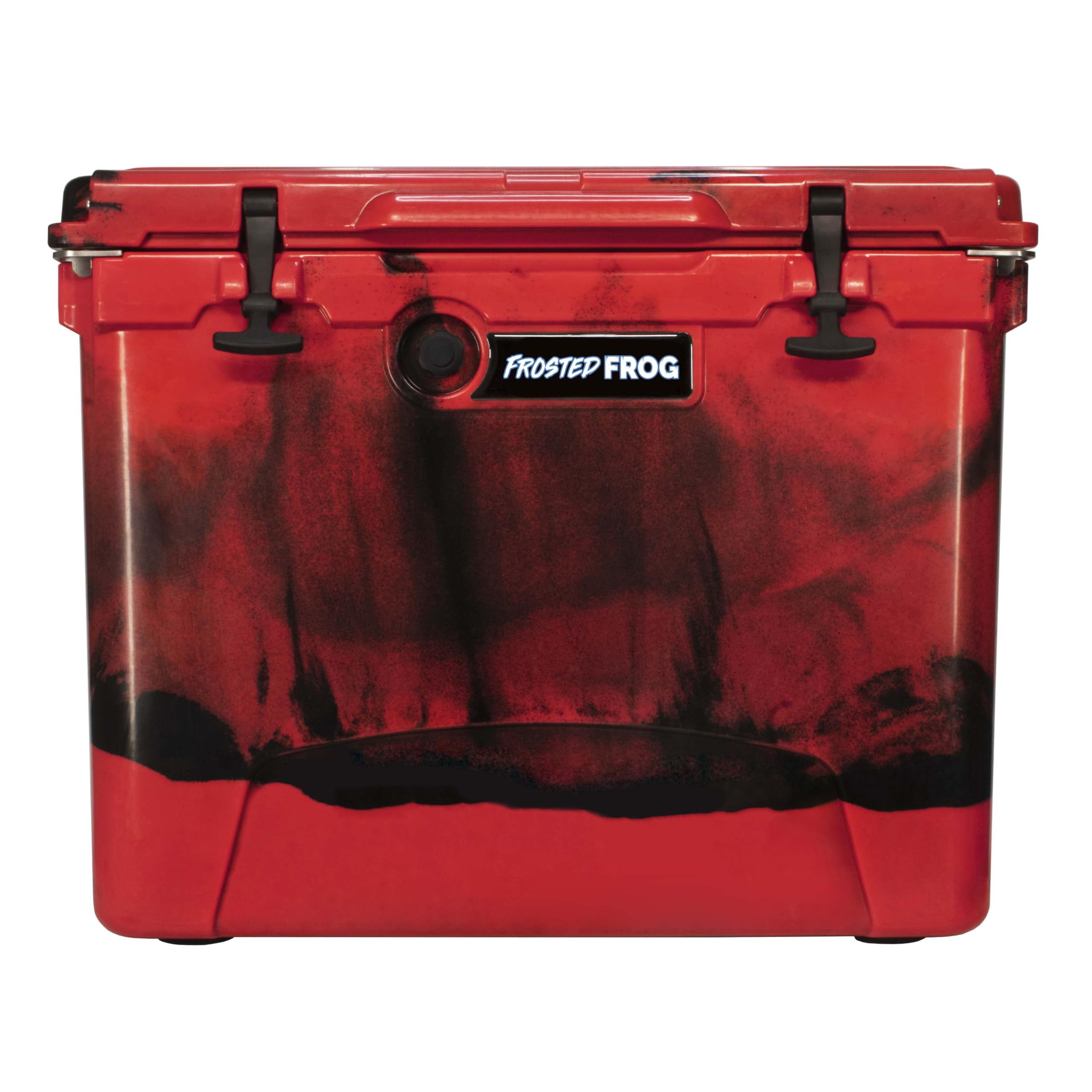 Frosted Frog 60 Quart Ice Chest Heavy Duty High Performance Roto-Molded Commercial Grade Insulated Cooler with Telescoping Handle and Wheels (Red Camo)