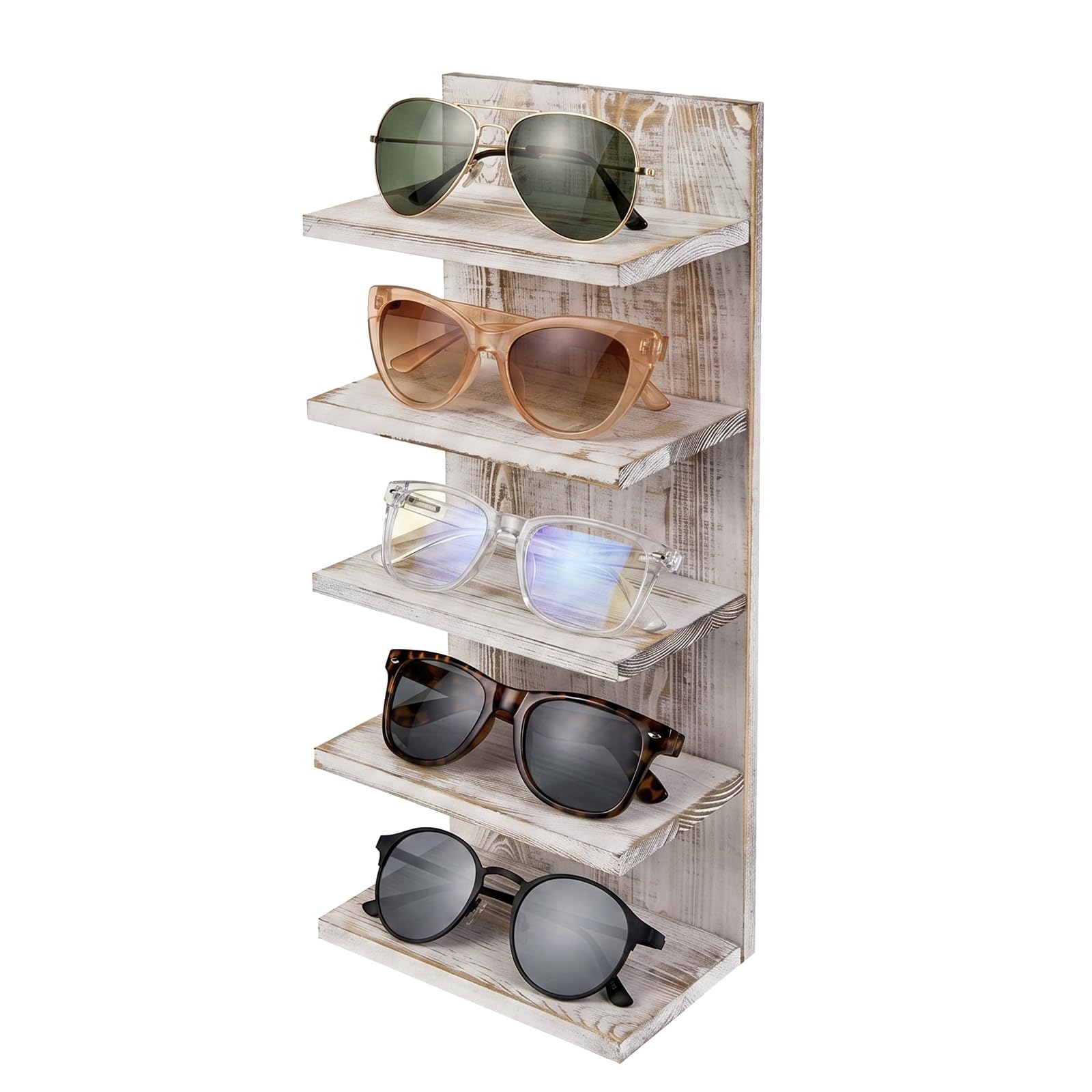 Amazon.com: MyGift Whitewashed Wood Wall Sunglasses 