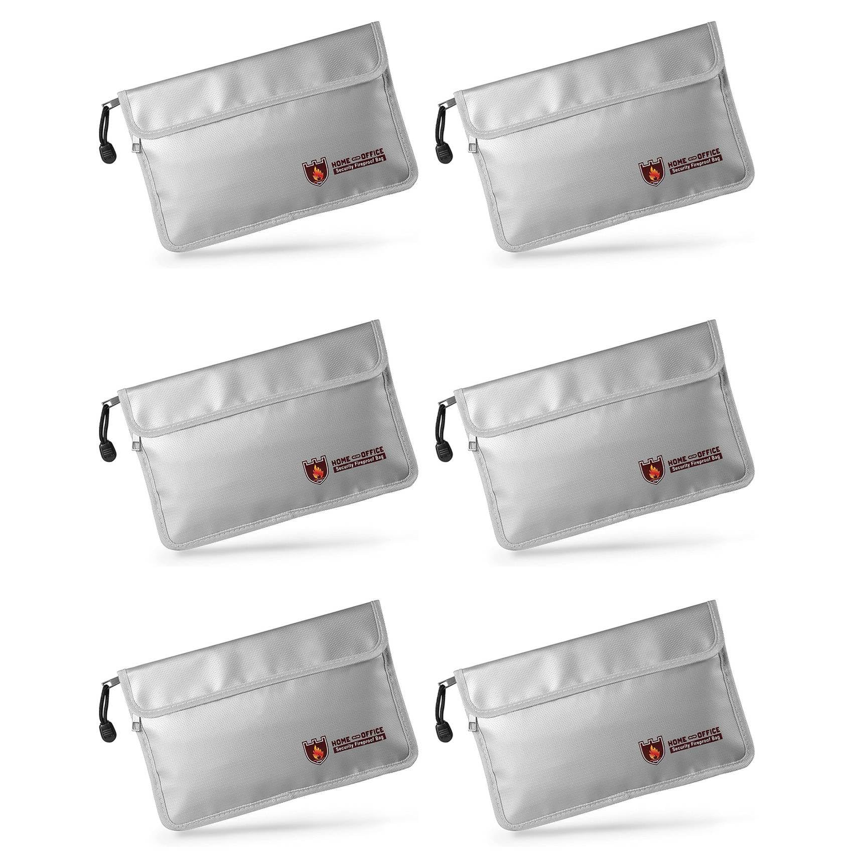 Bolsa de documentos ignífuga e impermeable con cremallera para proteger dinero y pasaportes 8