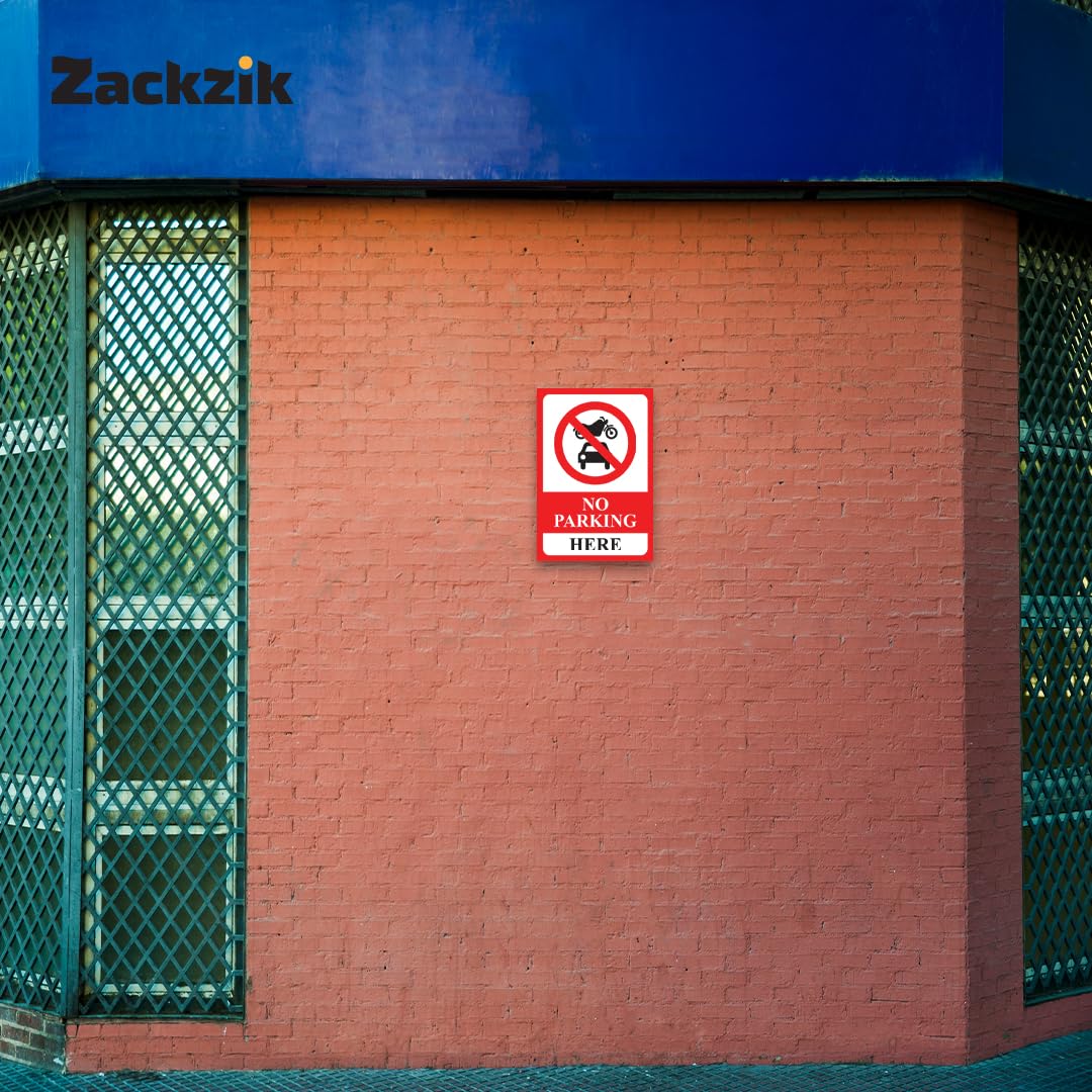 Zackzik No Parking Sign – Durable Vinyl Board for Gates, Parking