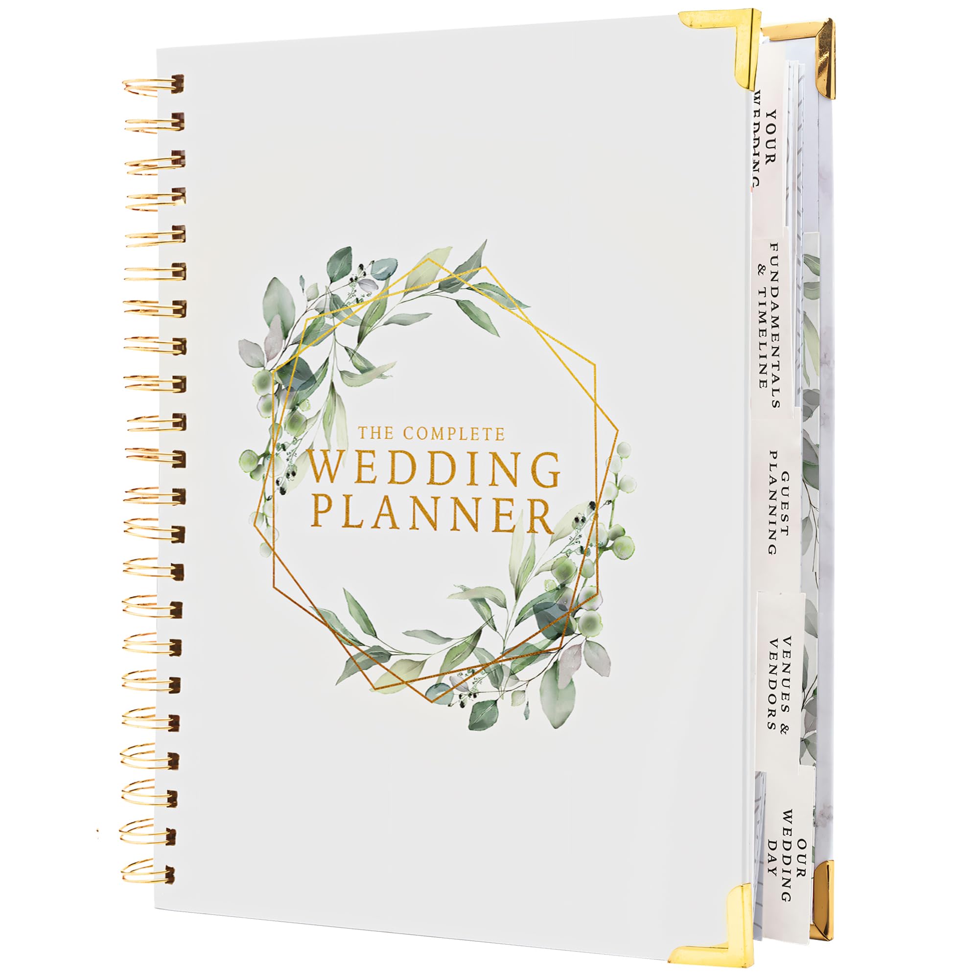 Your Perfect Day Wedding Planner Book and Organizer - Wedding Planner Book - Bridal Planning Binder with Countdown Calendar - Bride Gifts - (FLORAL)