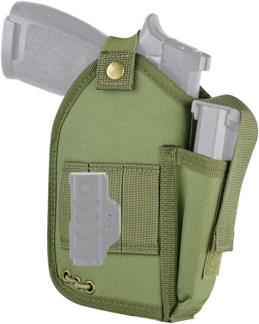 Compact OWB Holster for Pistols with Flashlight or Laser, Everyday Carry for Right Hand Universal Accessories