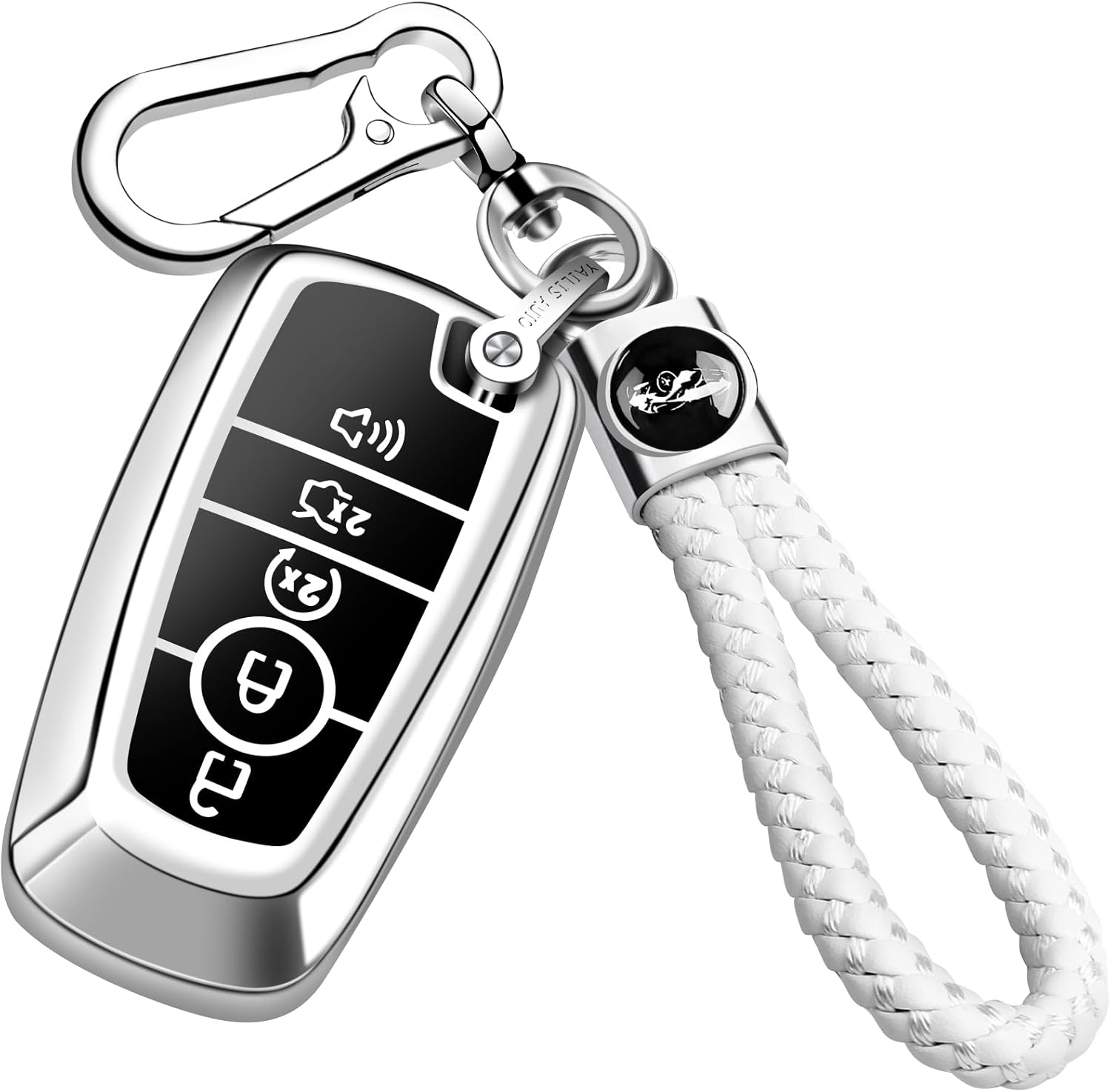 Intermerge Ford Key Fob Cover Case with Keychain, Fit Expedition Mustang Fusion Raptor F250-550 Edge Explorer Smart Remote