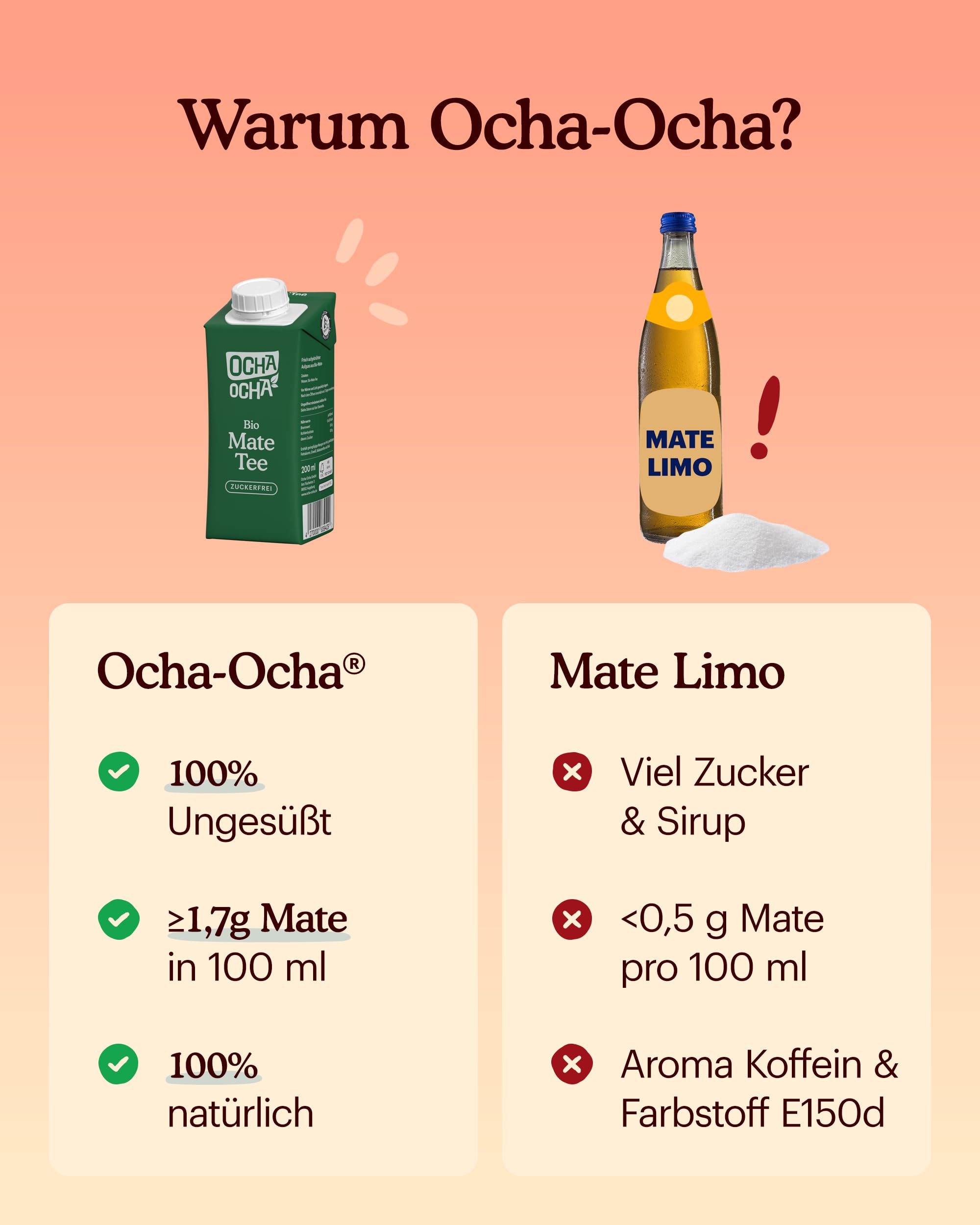 Mate Tee Bio - To Go Trinkfertig & Zuckerfrei - 24x200ml - Blumiger Geschmack der Erva Mate - Zero Kalorien - 100% Pur und Frisch Gebrüht - Fair - Koffeinhaltig