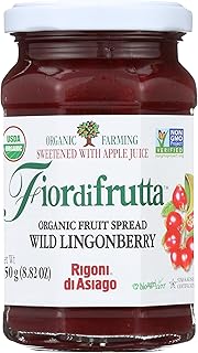 Rigoni Di Asiago Fiordifrutta Fruit Spread, Wild Ligonberry, Organic, 8.82 oz