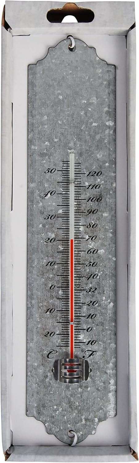 Esschert Design Old Zinc Thermometer, Small