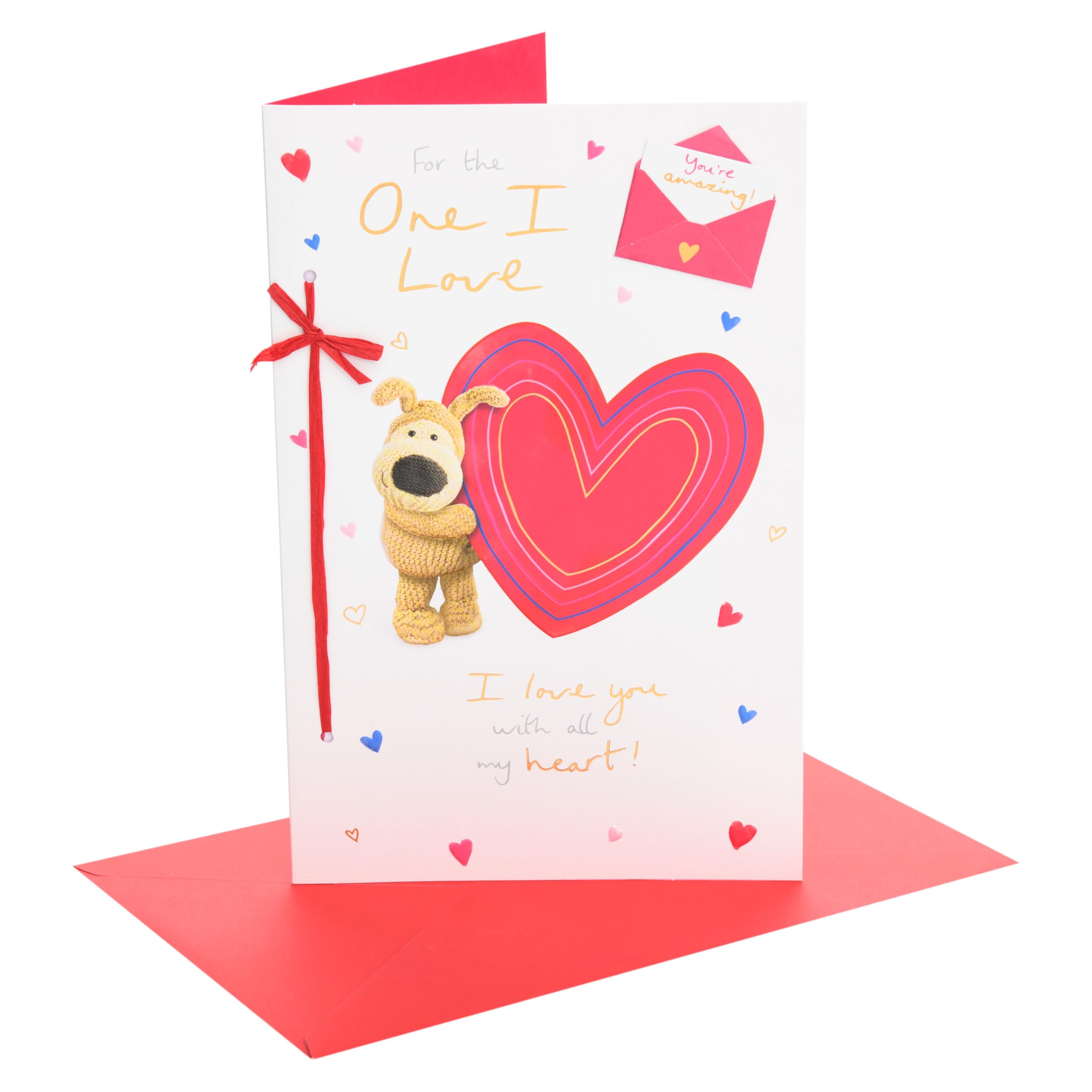 Boofle | Valentine's Day Card for One I Love | I Love You Presents | Her/Him | Cute Design | With Envelope | 16.5 x 25.4 cm