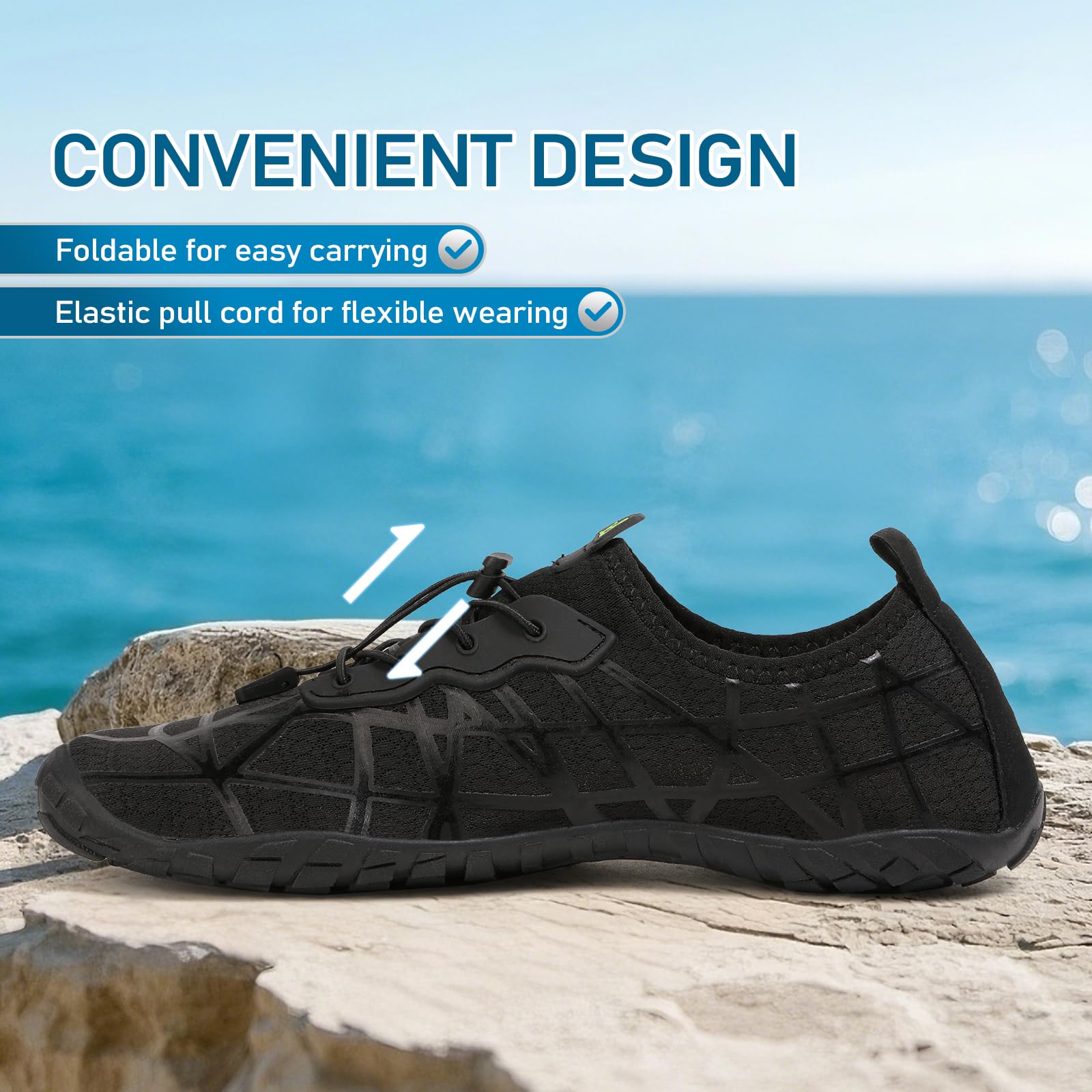 Chaussures aquatiques pour femme et homme - Chaussures pieds nus pour femme - Chaussures de natation pour femme - Chaussettes aquatiques antidérapantes - Séchage rapide - Légères