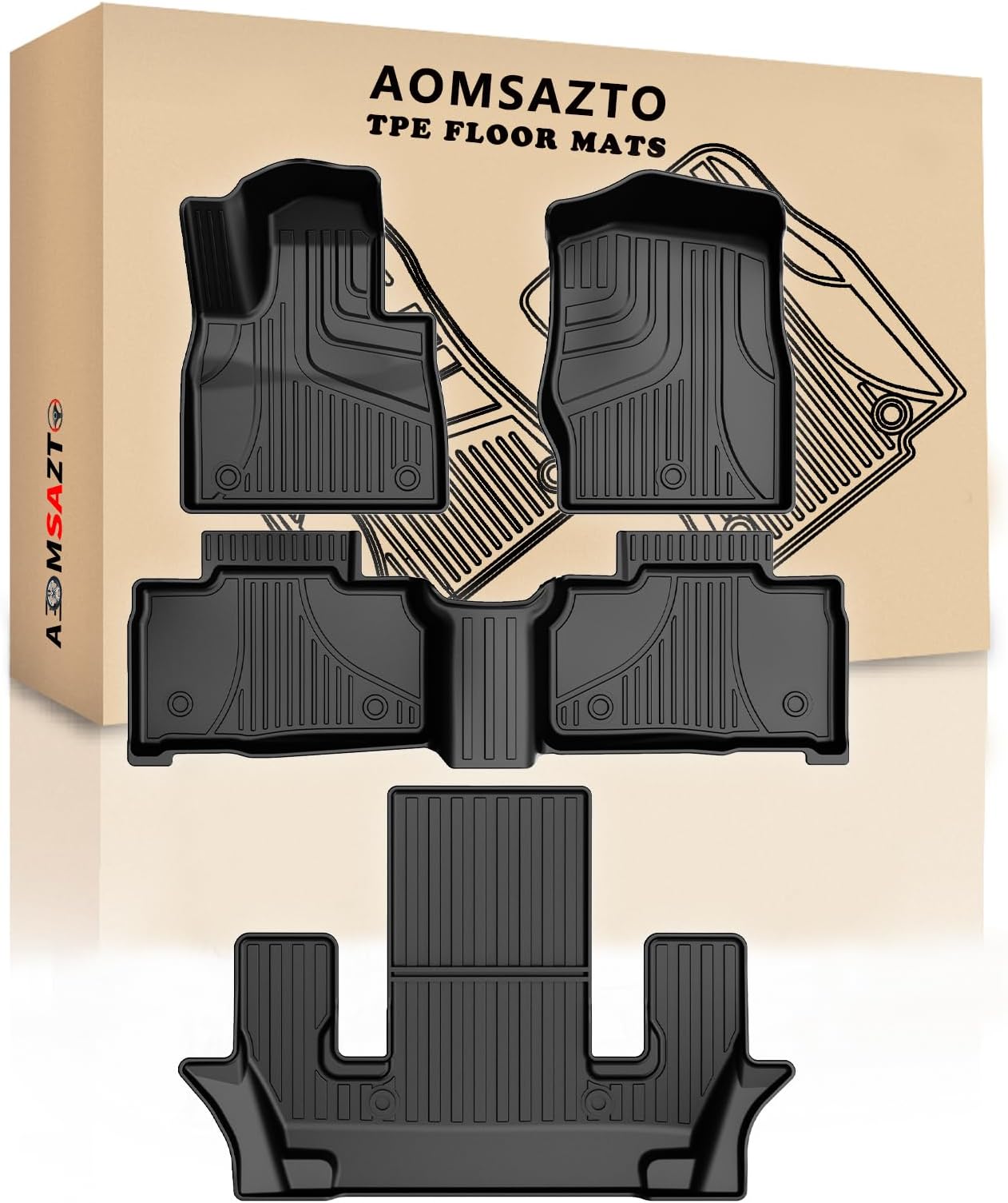 AOMSAZTO Floor Mats for Ford Explorer 20202024 6Passenger