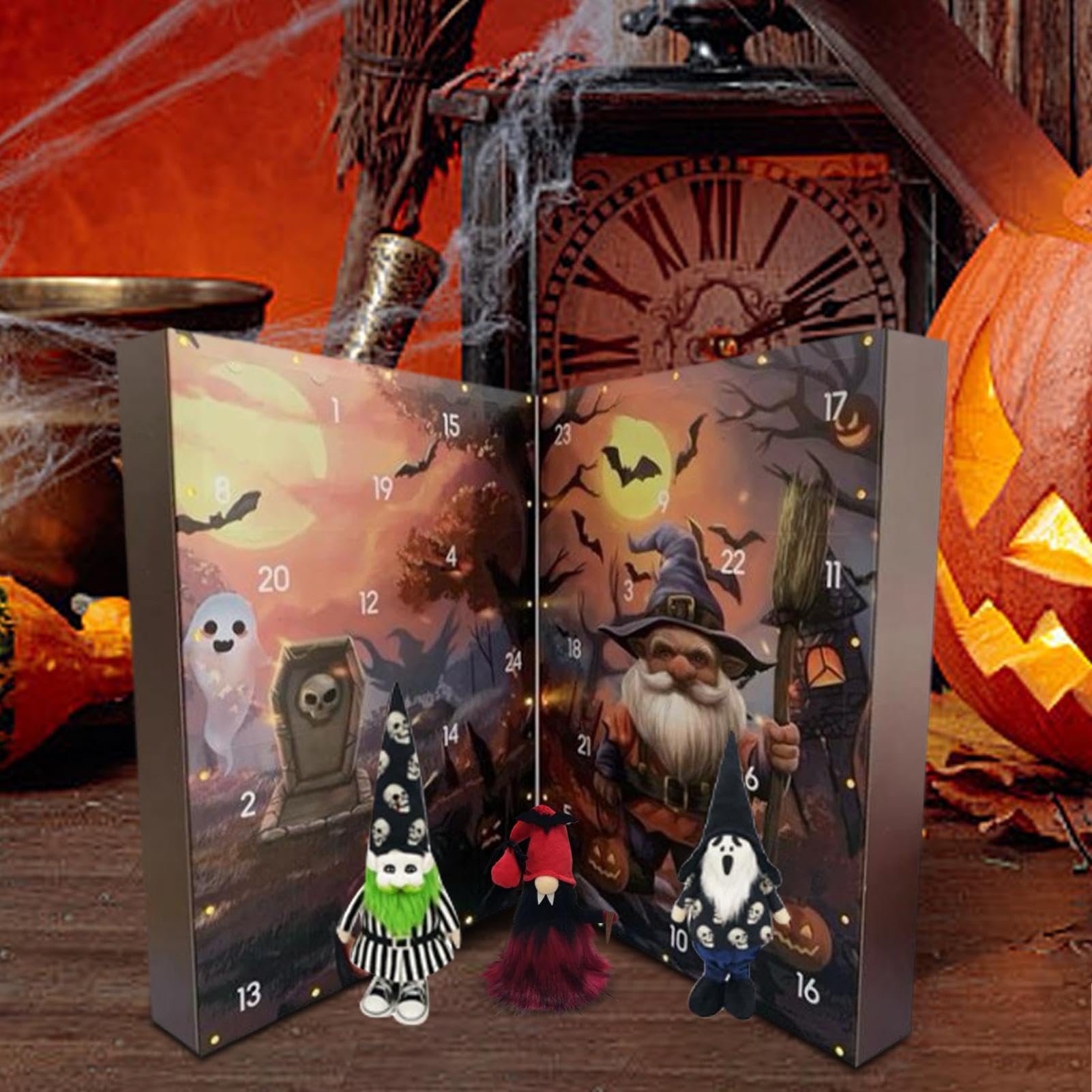 Calendario Cuenta Atrás Halloween 24 Días Figuras Coleccionables De Y | Decoración De Estante Juguetes Góticos Niños Para Adultos Y Niños Entrada Repisa Armario Vitrina