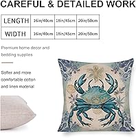 Vista 30 de Funda de cojín de pulpo costero para exteriores, decoración moderna de 18 x 18 pulgadas, decoración náutica costera de playa, casa, vida marina