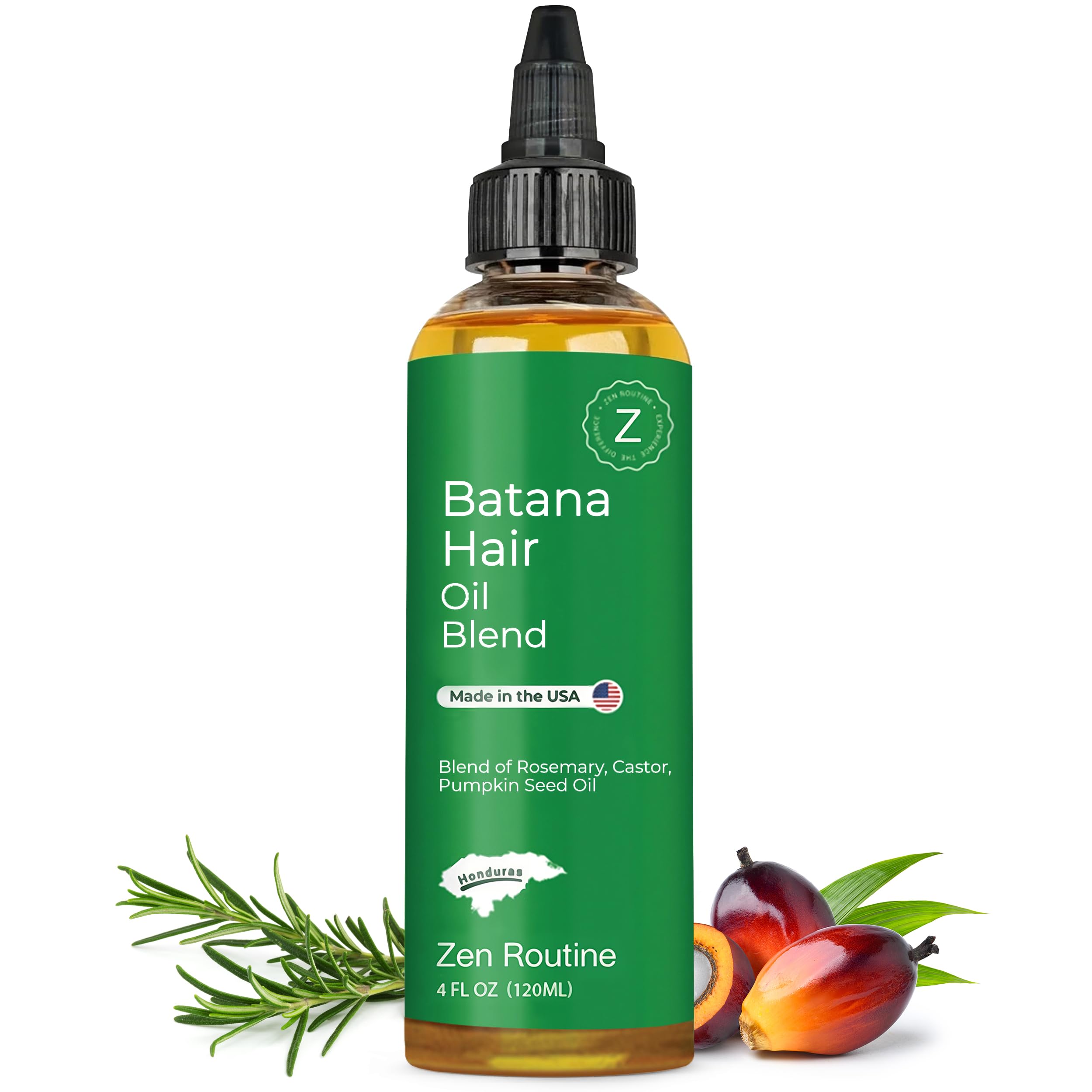 Raw Batana Oil for Hair Growth – 4 Oz (Pack of 1) | 100% Pure & Natural Botana Oil Treatment | Deep Conditioning for Hair Growth & Repair | Nourishing Shine & Moisture