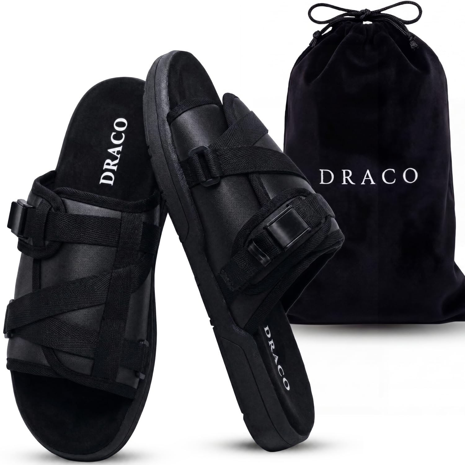 Draco DracoSlides Original Slides for Men and Women, Made from Silk with Adjustable Strap…