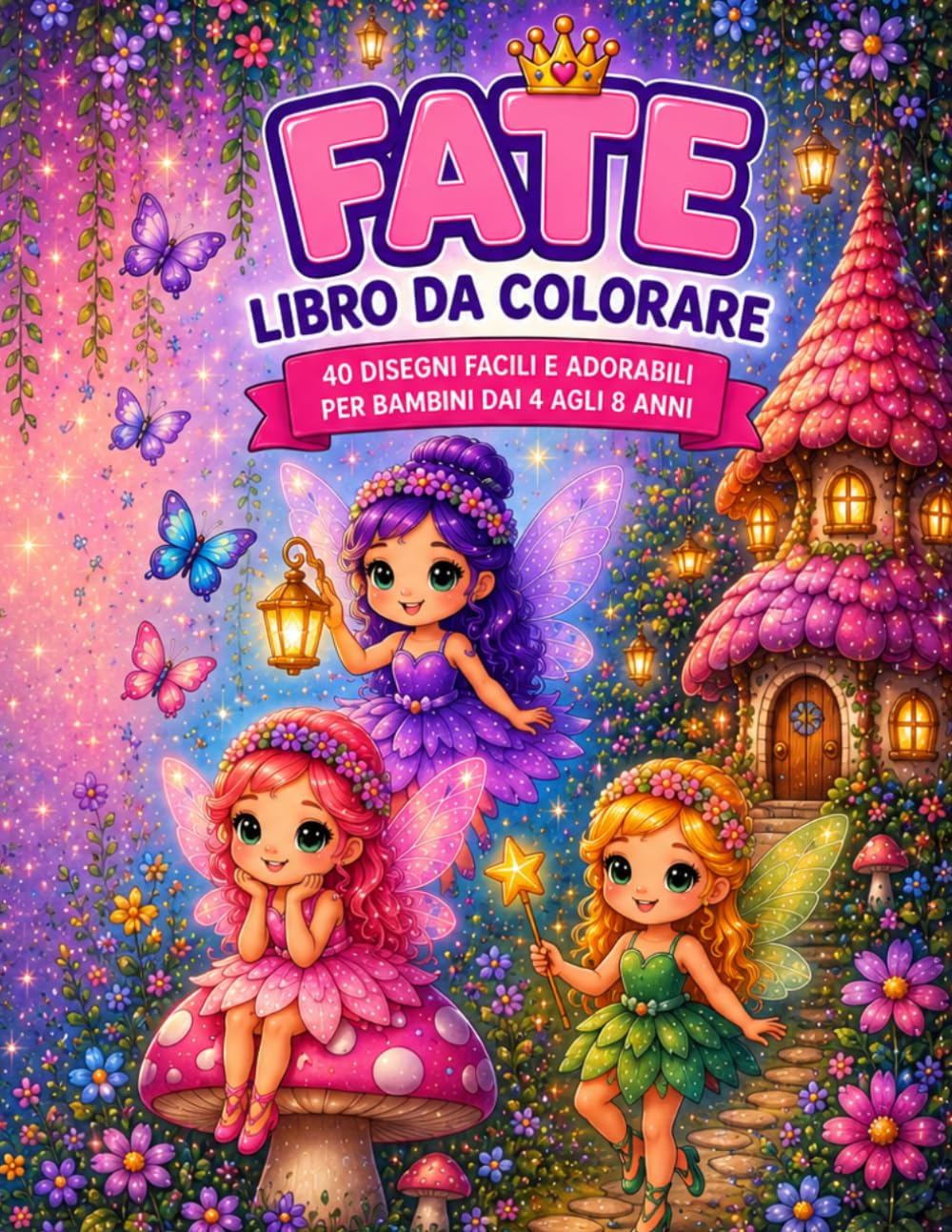 Fate Libro da Colorare: 40 Disegni Facili e Adorabili per Bambini dai 4 agli 8 Anni