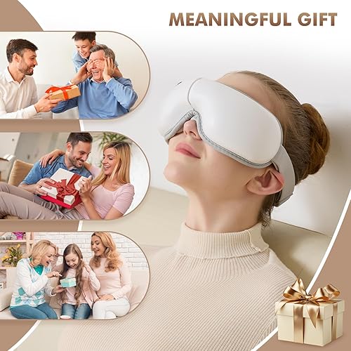 Miniatura 7 de Masajeador de ojos con diseño de bloqueo de luz, masajeador de ojos mejorado 2025 con calor, 5 modos y diseño plegable de 180, regalo de sueño para
