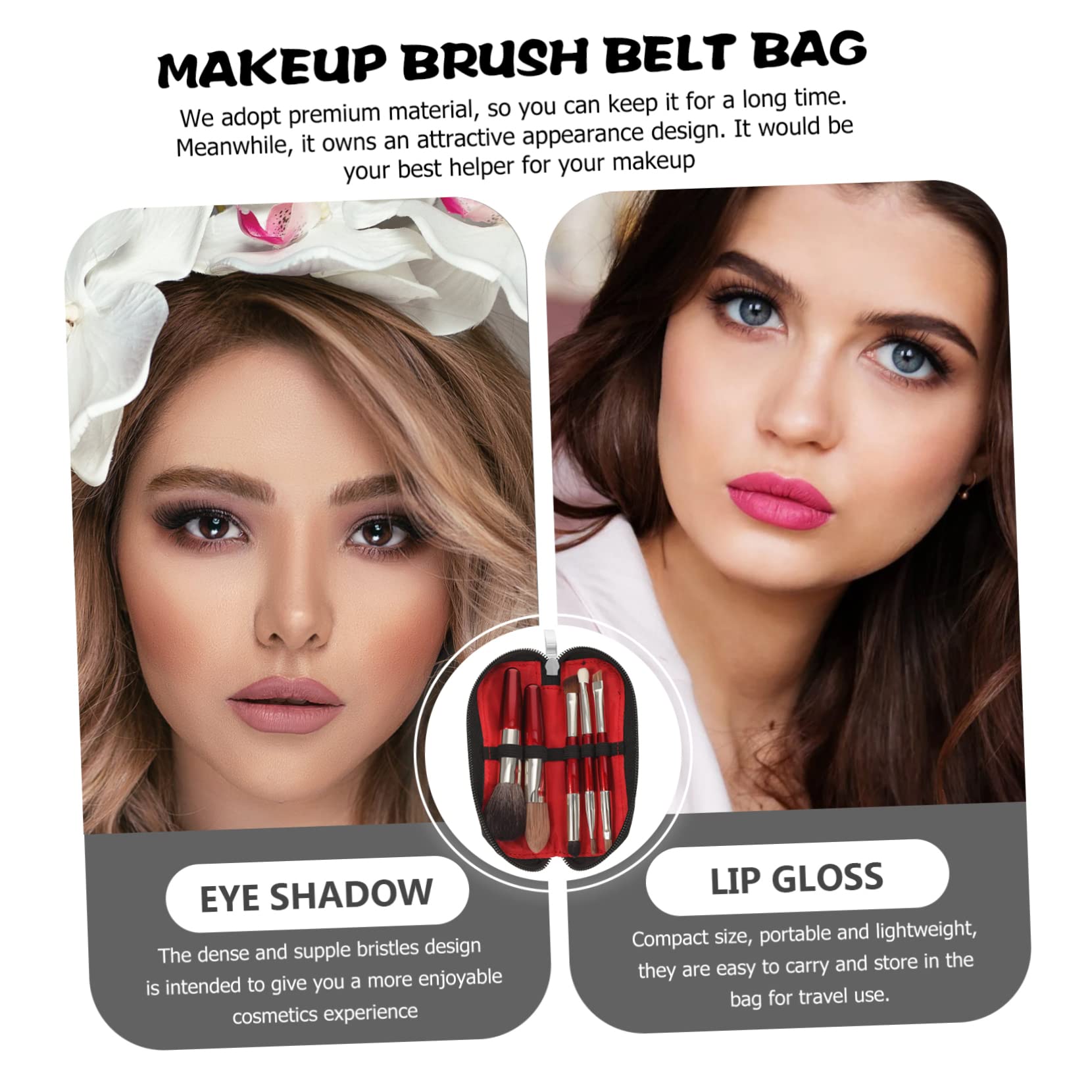 Didiseaon 3 Ensembles pinceau de maquillage avec trousse makeup make up maquiage maquillage femme fournitures de maquillage pour femmes Se maquiller rougir poudre tube en aluminium