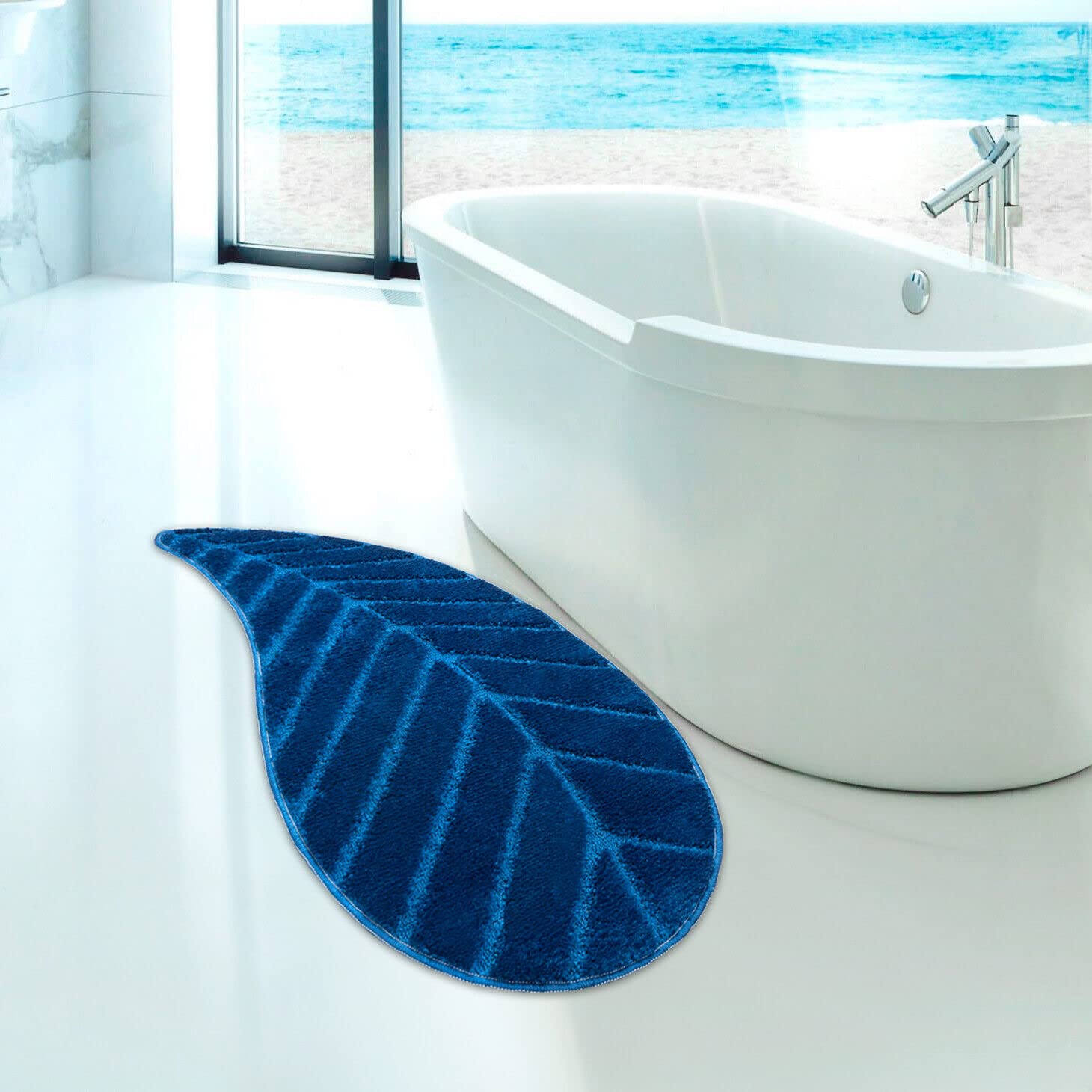 Tappeto Da Bagno LUMI In Ciniglia, 43x76 Cm, Ultra Assorbente, Antiscivolo, Grigio