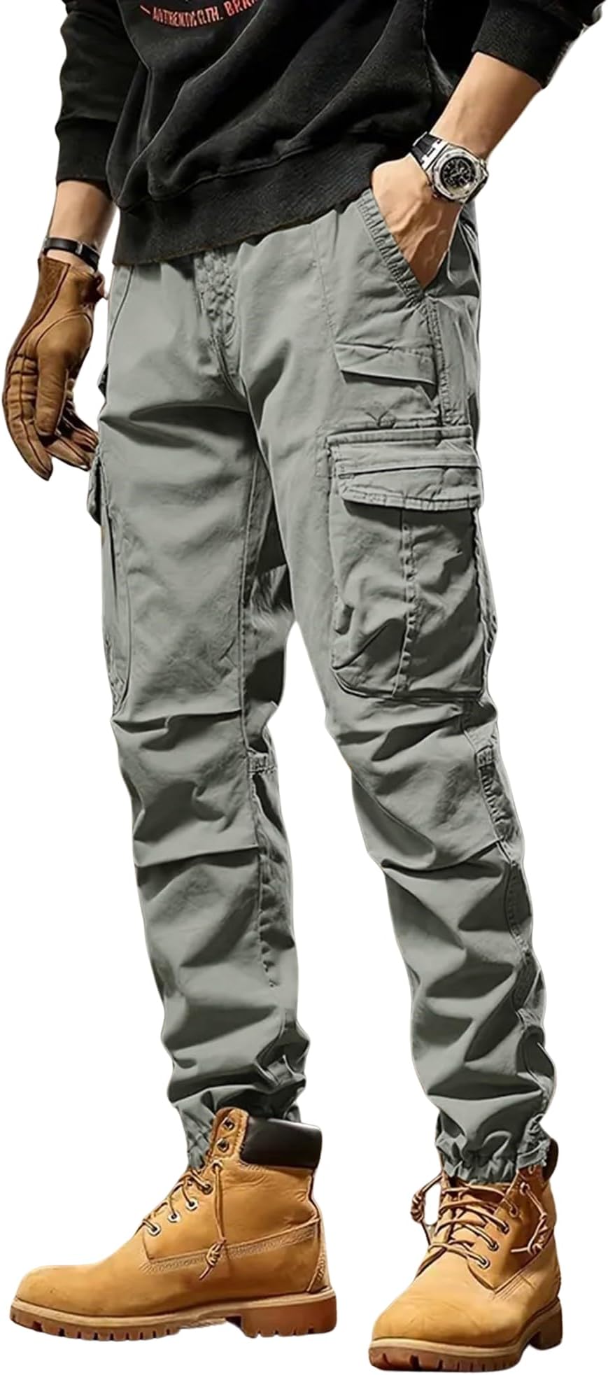 Lymio Cargo for Men || Cotton Cargo Pant || Drawstring Waist Pant (Also Available in Plus Sizes) (74-77)