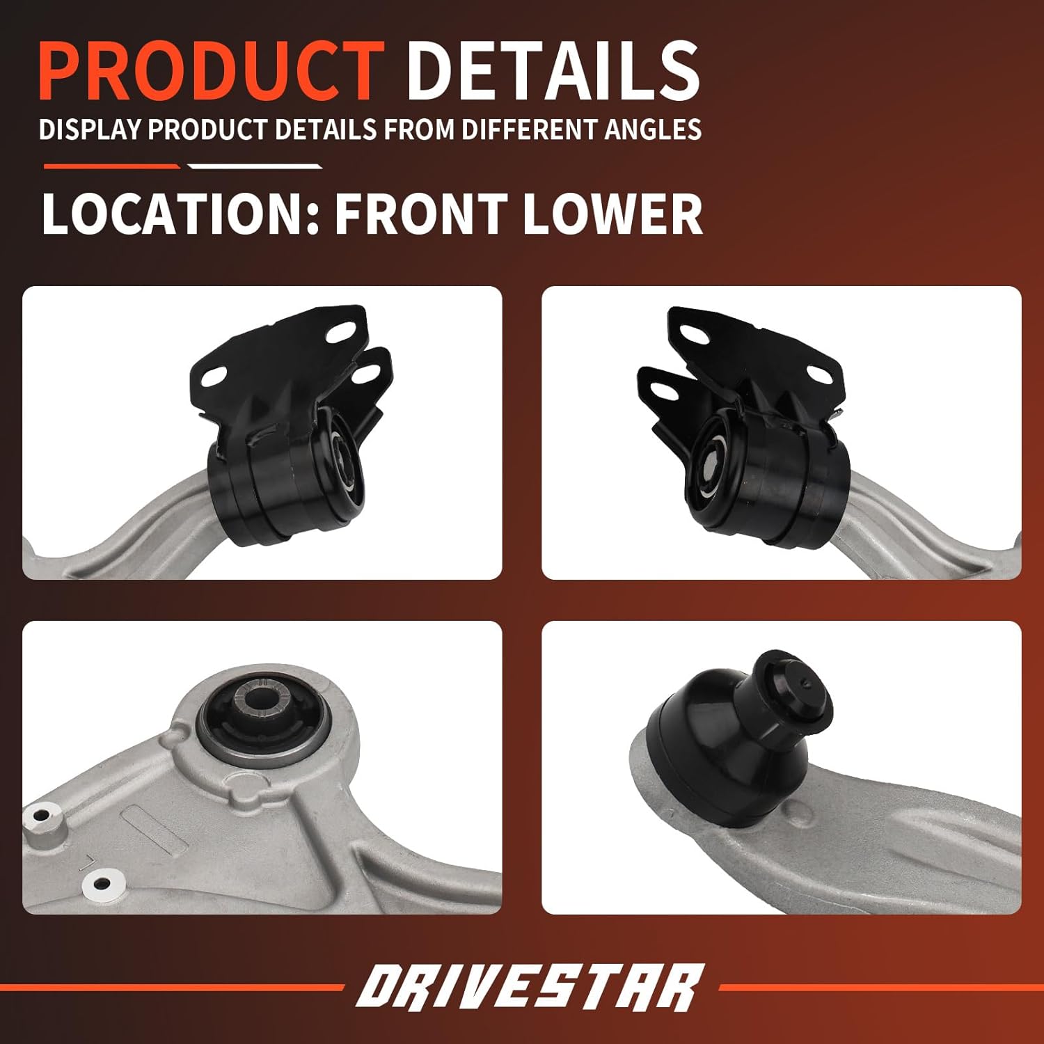 DRIVESTAR Front Suspension Kit Lower Control Arm w/Ball Joints, for Lincoln MKZ/for Ford Fusion 2013-2017, 2.0L 3.0L 3.7L, K623001 K623000, 2PCS