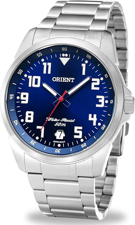 Relogio Masculino Orient Analogico - Mbss1154a D2sx - Prata/azul