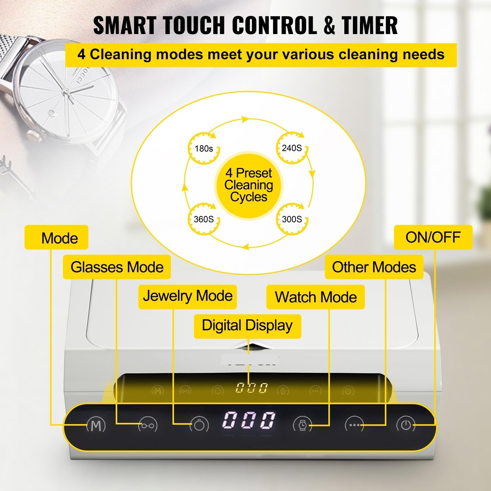 Mini Ultrasonic Cleane 500ml przenośna pralka ultradźwiękowa kąpiel Sonic urządzenia czyszczące do okularów sprzęt AGD(Wit)