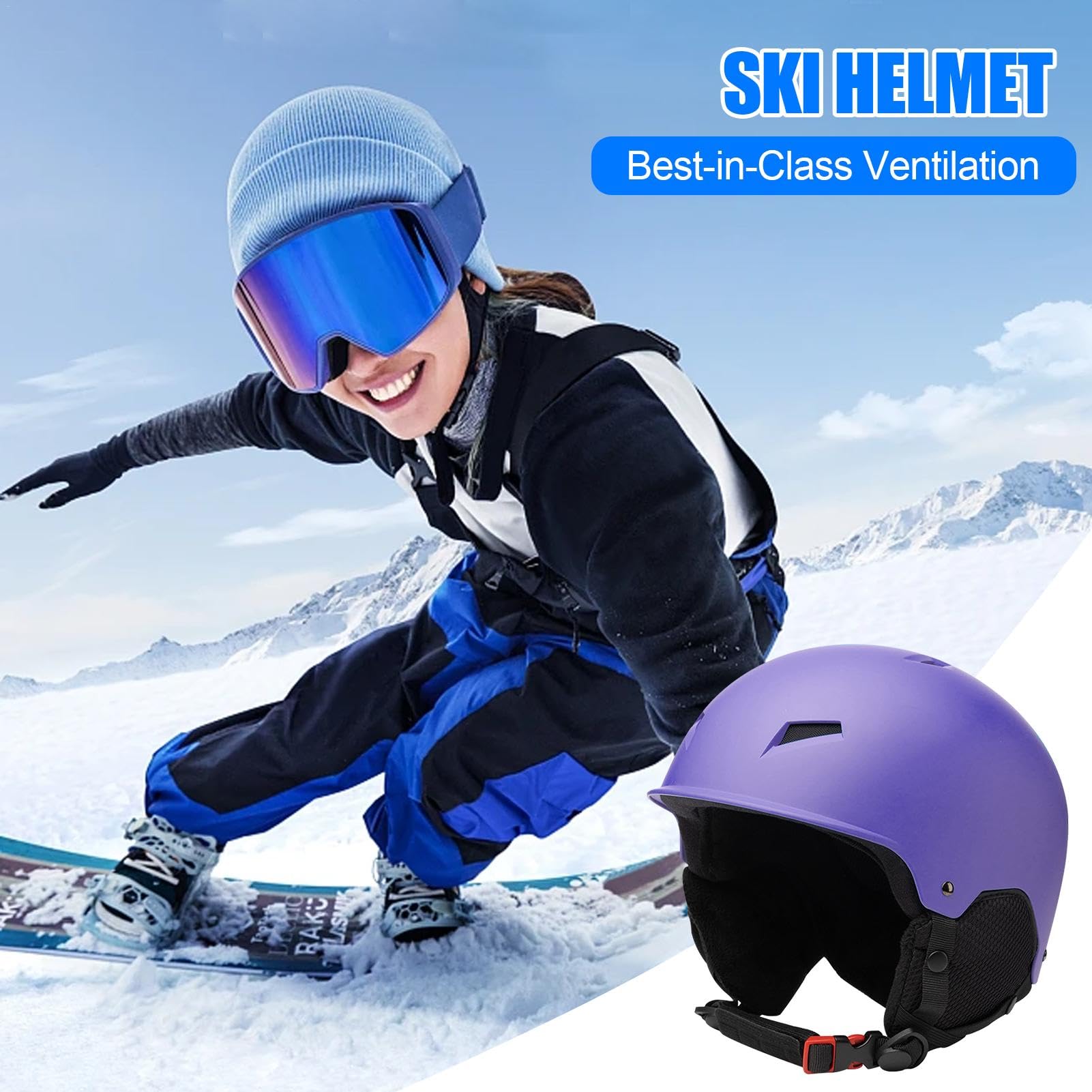 Cappello di sicurezza per snowboard, elmetto da sci,Cappello di | sicurezza antiurto per protezione da snowboard - Cappello protettivo portatile Cappello di sicurezza multiuso traspirante per