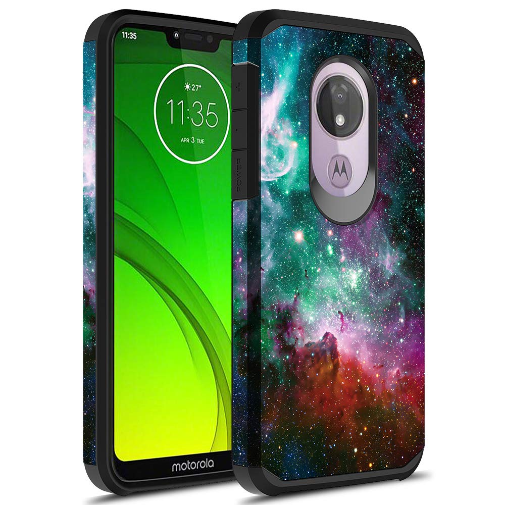 GORGCASEMotorola Moto G7 Power / G7 Supra / XT1955, Slim Thin Cute Shock-Proof Drop Fashion Dual Layer Anti-Slip Bumper Hard PC Teen Lady Girls Women Men Armor Protective Cover