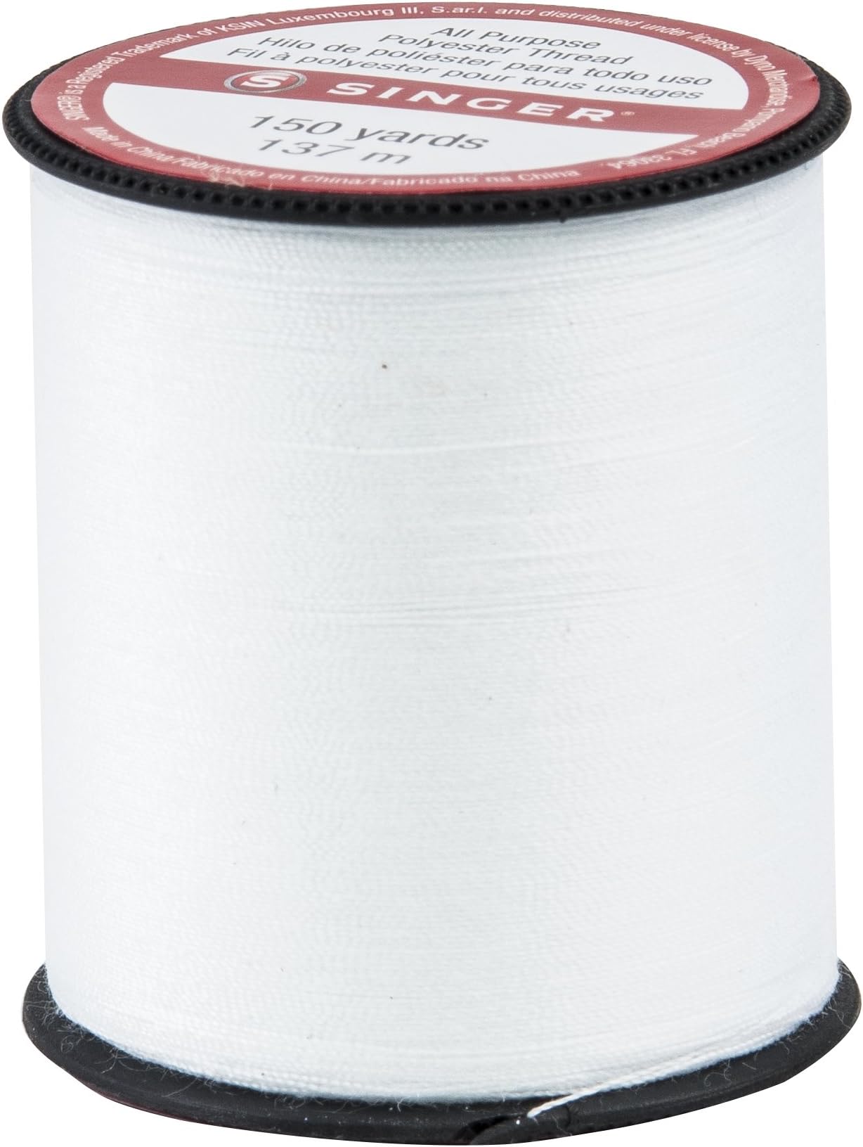SINGER 150-yard All Purpose Polyester Thread, 1-Pack, White, Model:60100