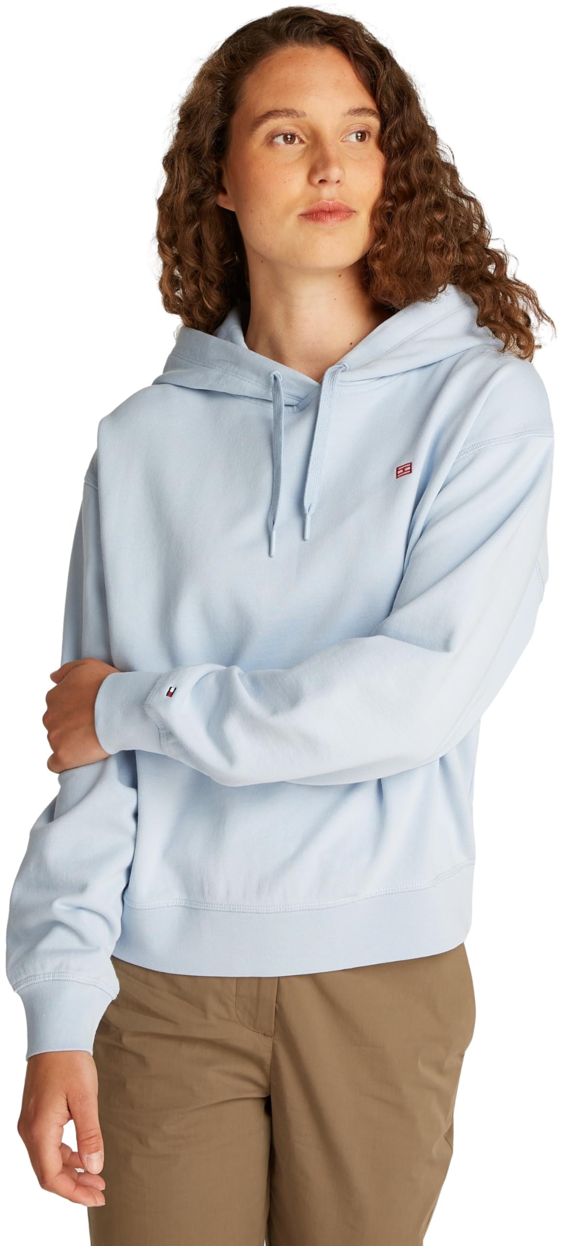 Tommy Hilfiger Damen Reg Contrast Flag Hoodie Ww0ww45979 Reg-Kontrast Flag Hoodie WW0WW45979