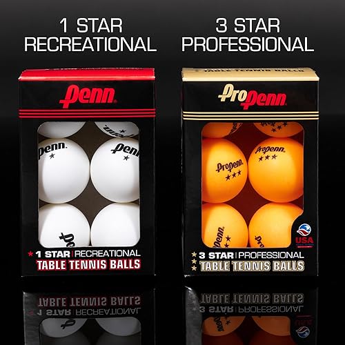 Miniatura 5 de Penn Pelotas de ping pong blancas de 1 estrella de 1.575 in, caja de 36 pelotas de tenis de mesa oficiales de tamaño torneo